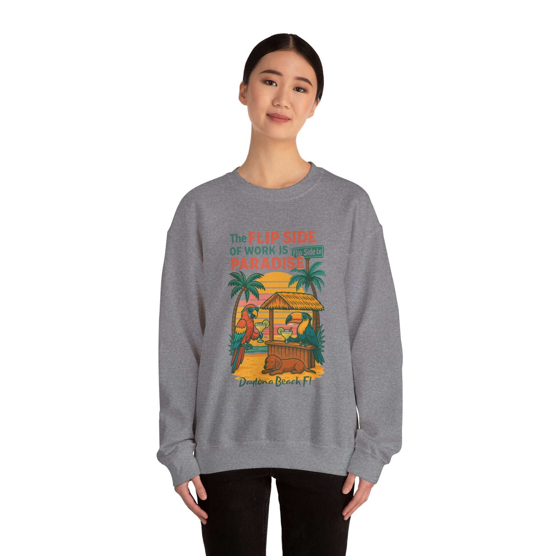 Flip side ln  Crewneck Sweatshirt - Jimmy Buffet Style