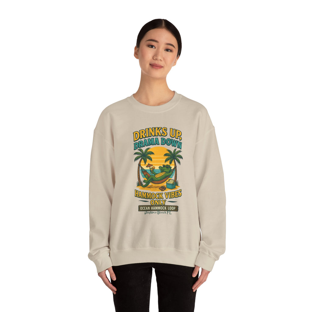 Ocean hammock Loop  Crewneck Sweatshirt - Jimmy Buffet Style