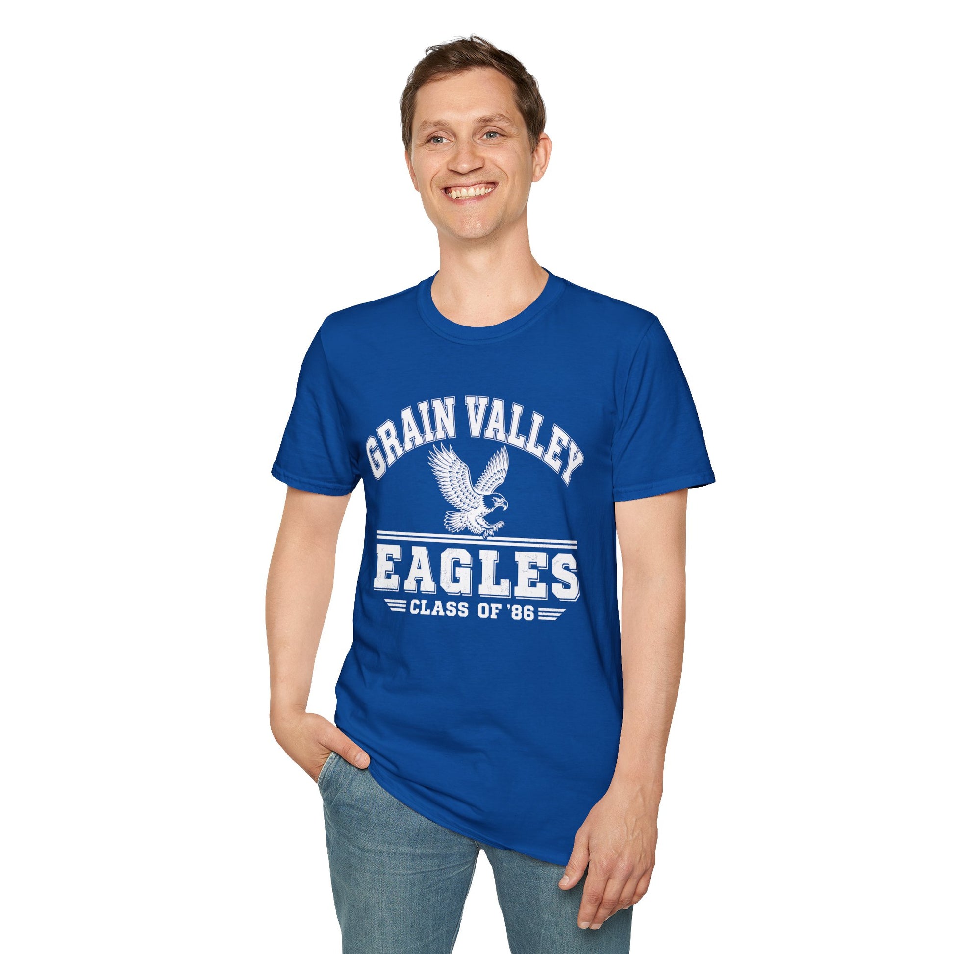 Grain Valley Eagles Vintage Logo T-Shirt | Class of '86 School Spirit