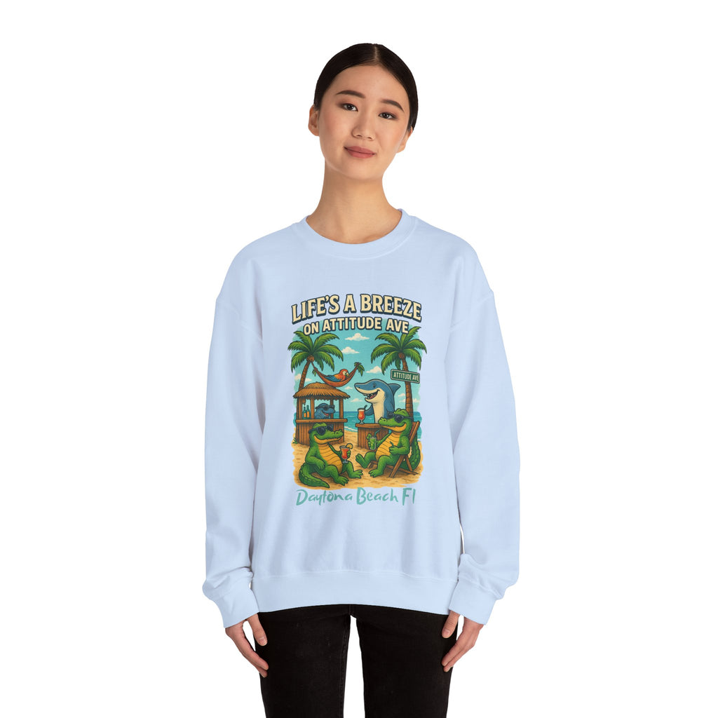 Attitude Ave Crewneck Sweatshirt - Jimmy Buffet Style