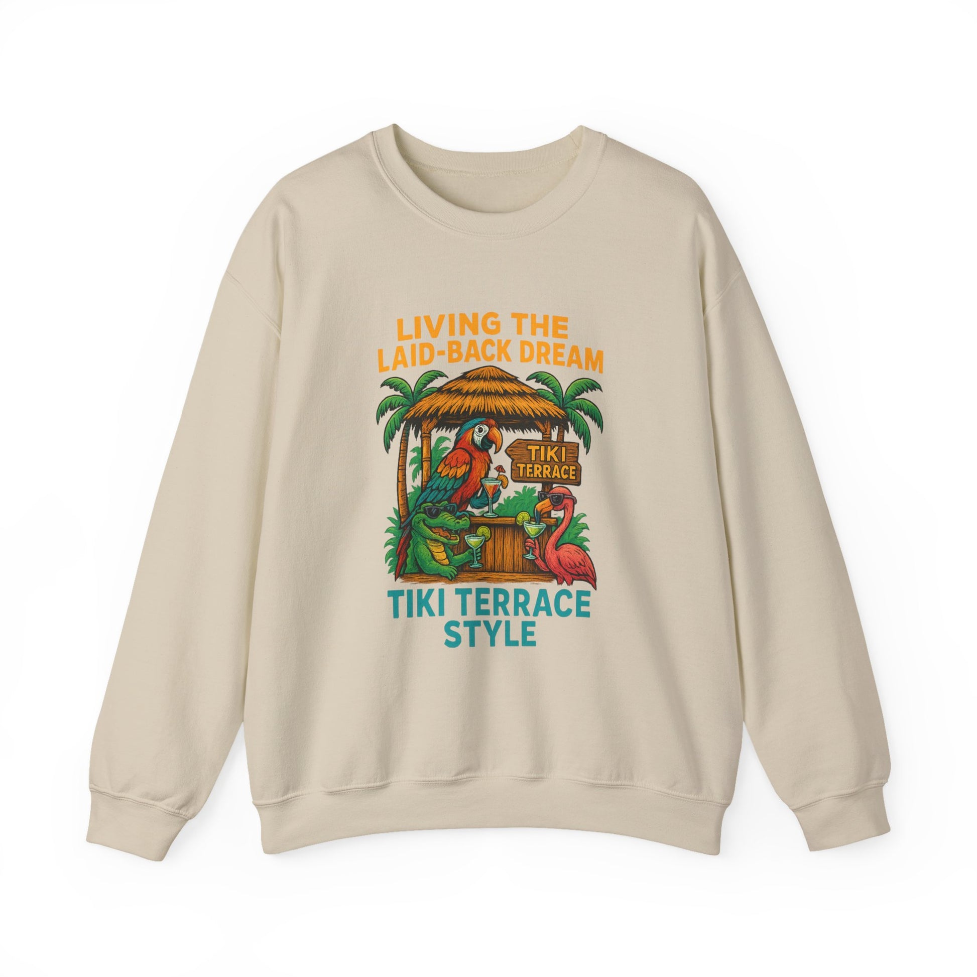 Tiki Terrace  Crewneck Sweatshirt - Jimmy Buffet Style