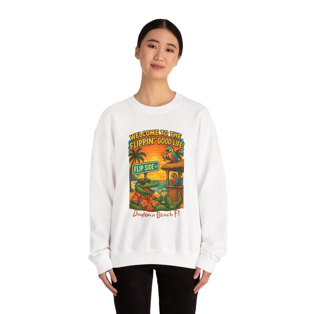 Flip side ln  Crewneck Sweatshirt - Jimmy Buffet Style