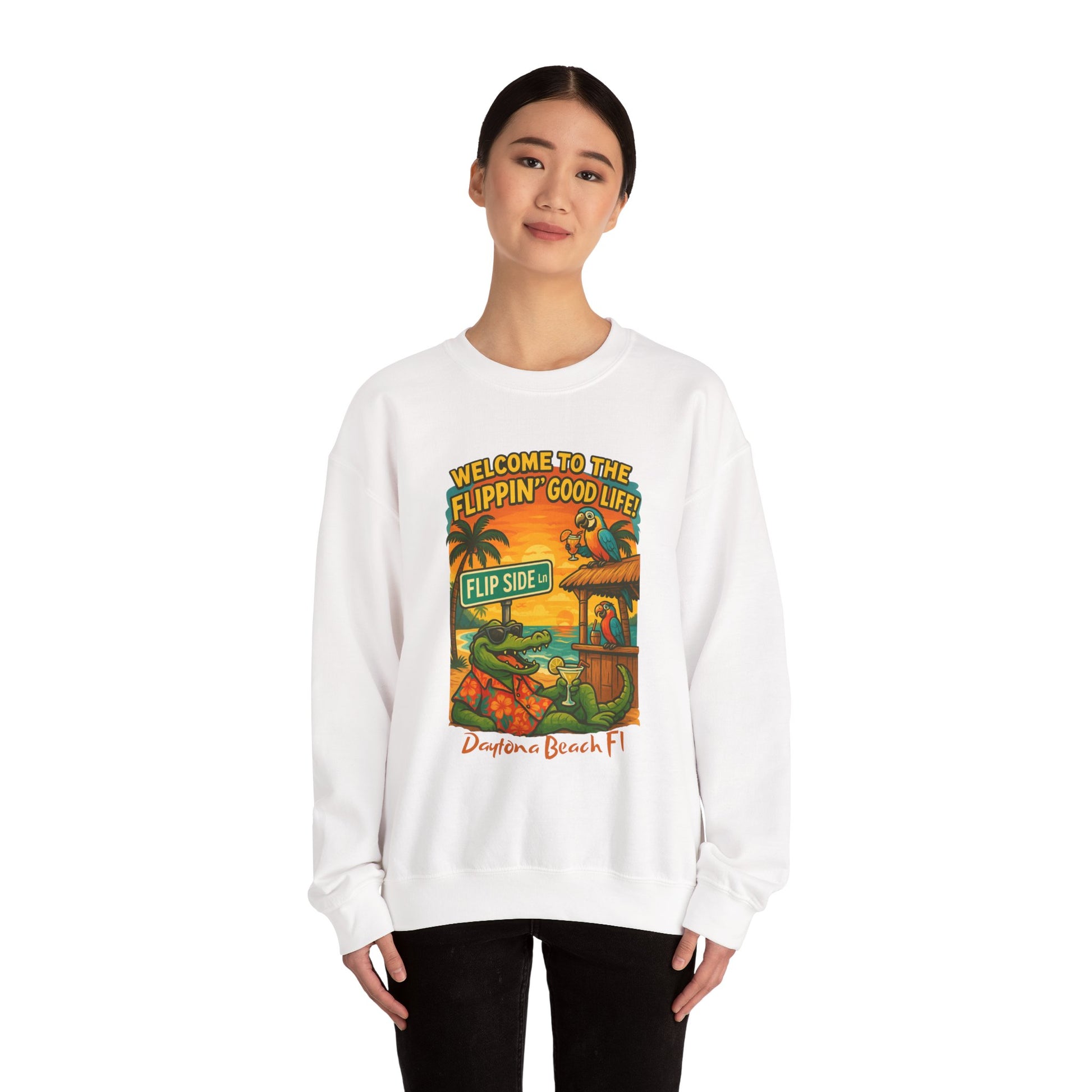 Flip side ln  Crewneck Sweatshirt - Jimmy Buffet Style