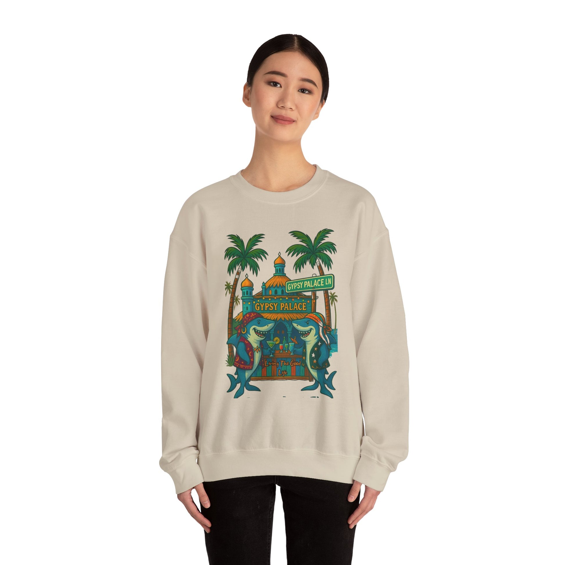Gypsy Palace ln Crewneck Sweatshirt - Jimmy Buffet Style