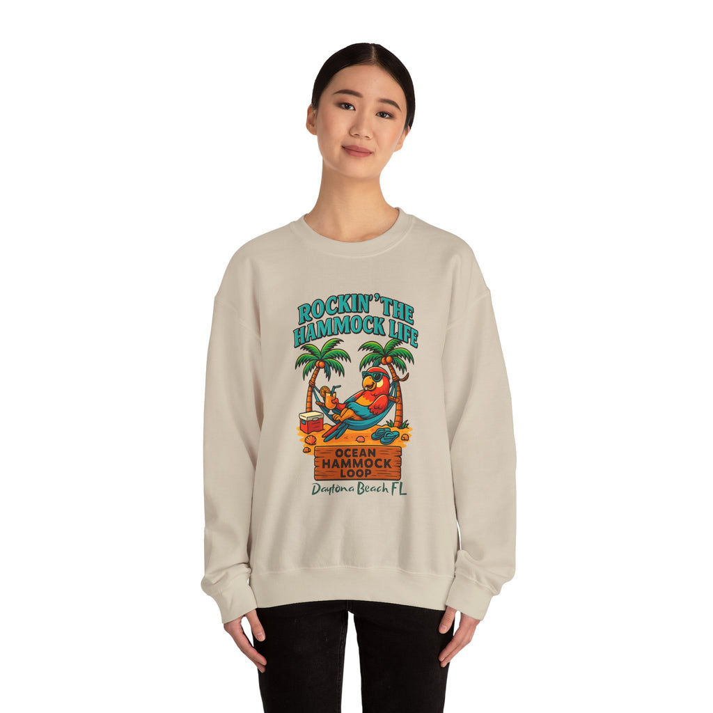 Ocean hammock Loop  Crewneck Sweatshirt - Jimmy Buffet Style