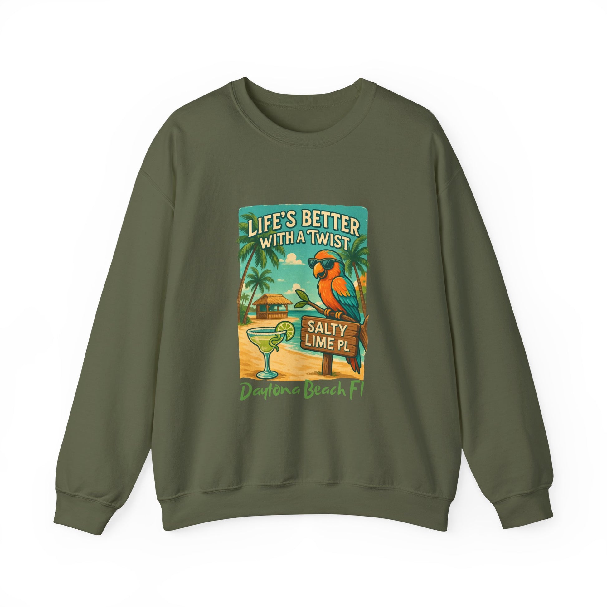 Salty Lime  Place  Crewneck Sweatshirt - Jimmy Buffet Style
