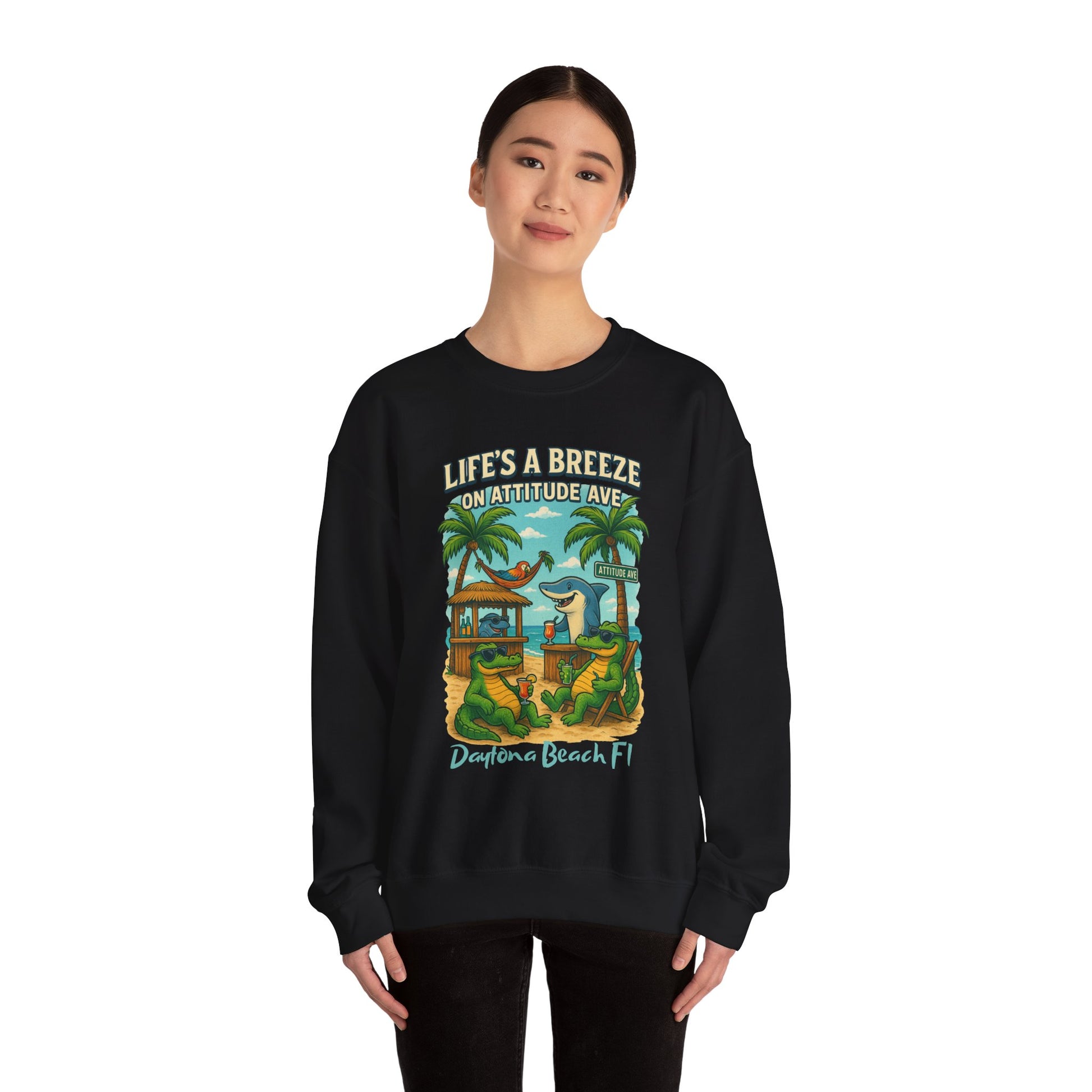 Attitude Ave Crewneck Sweatshirt - Jimmy Buffet Style