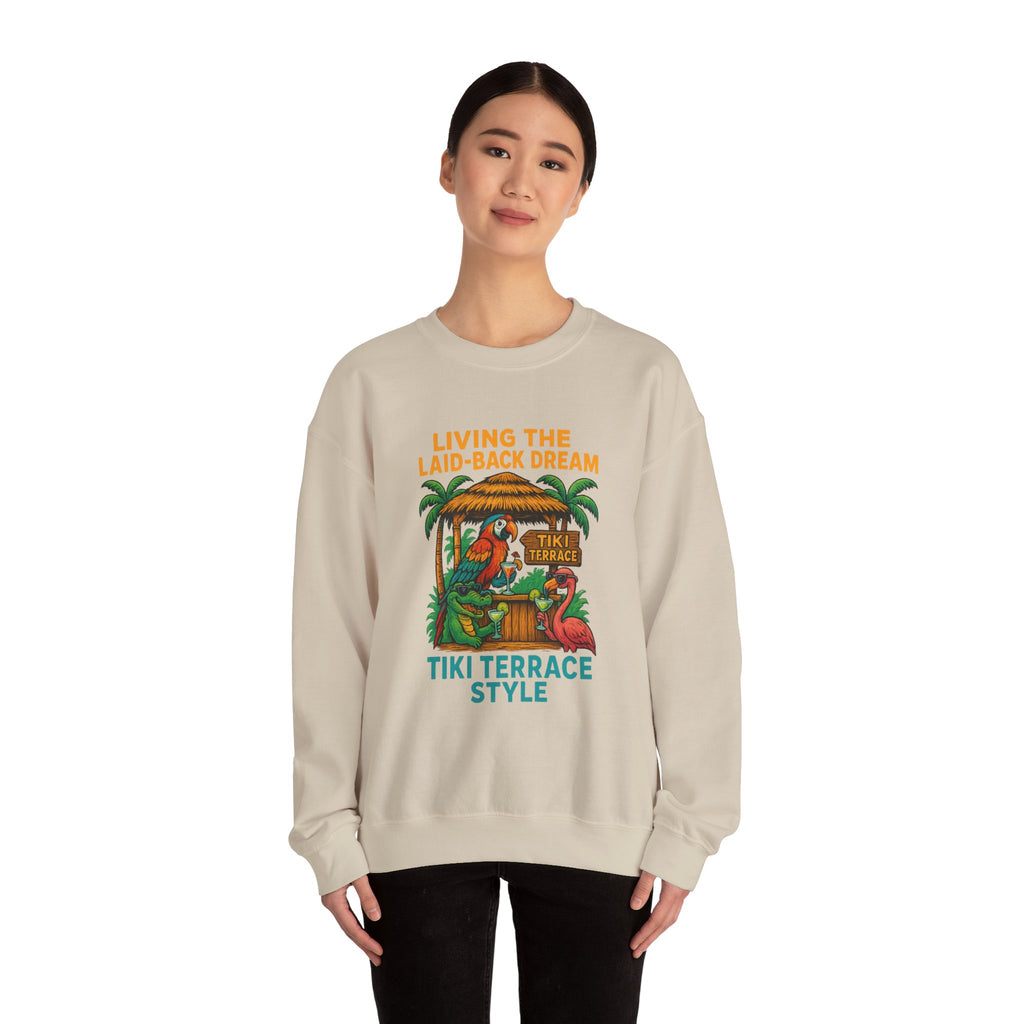 Tiki Terrace  Crewneck Sweatshirt - Jimmy Buffet Style