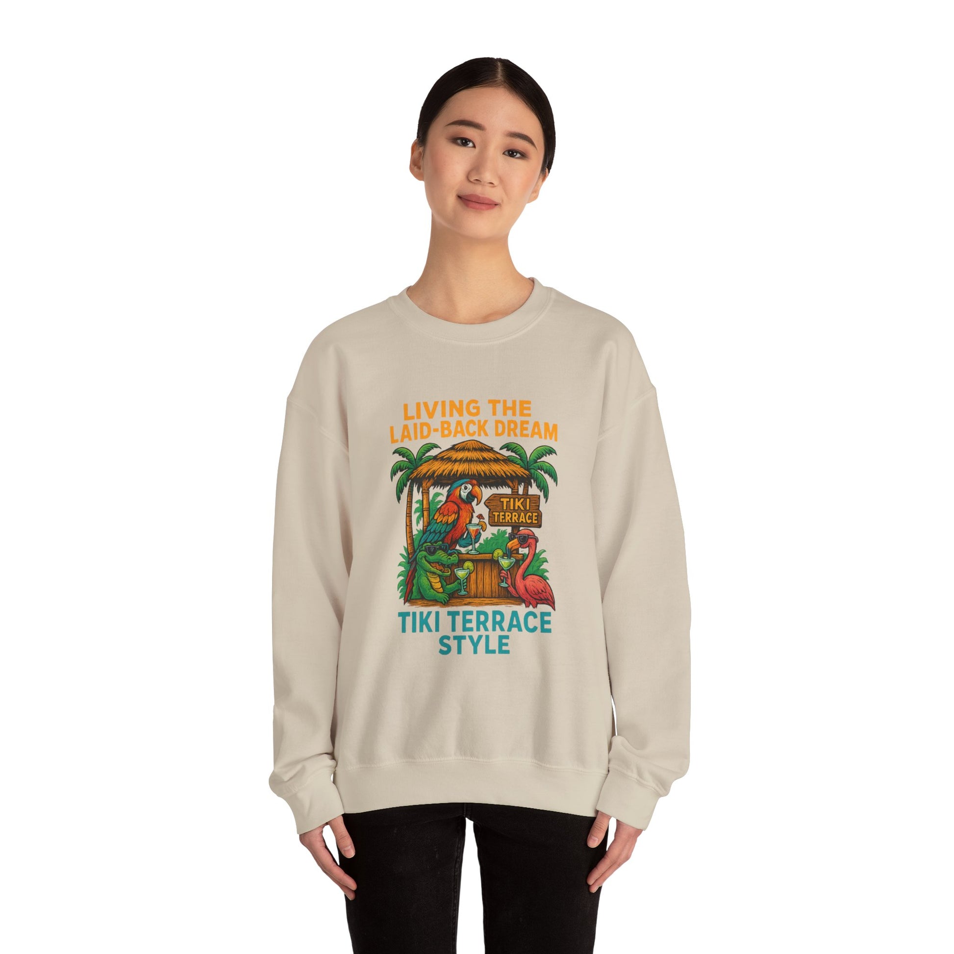 Tiki Terrace  Crewneck Sweatshirt - Jimmy Buffet Style