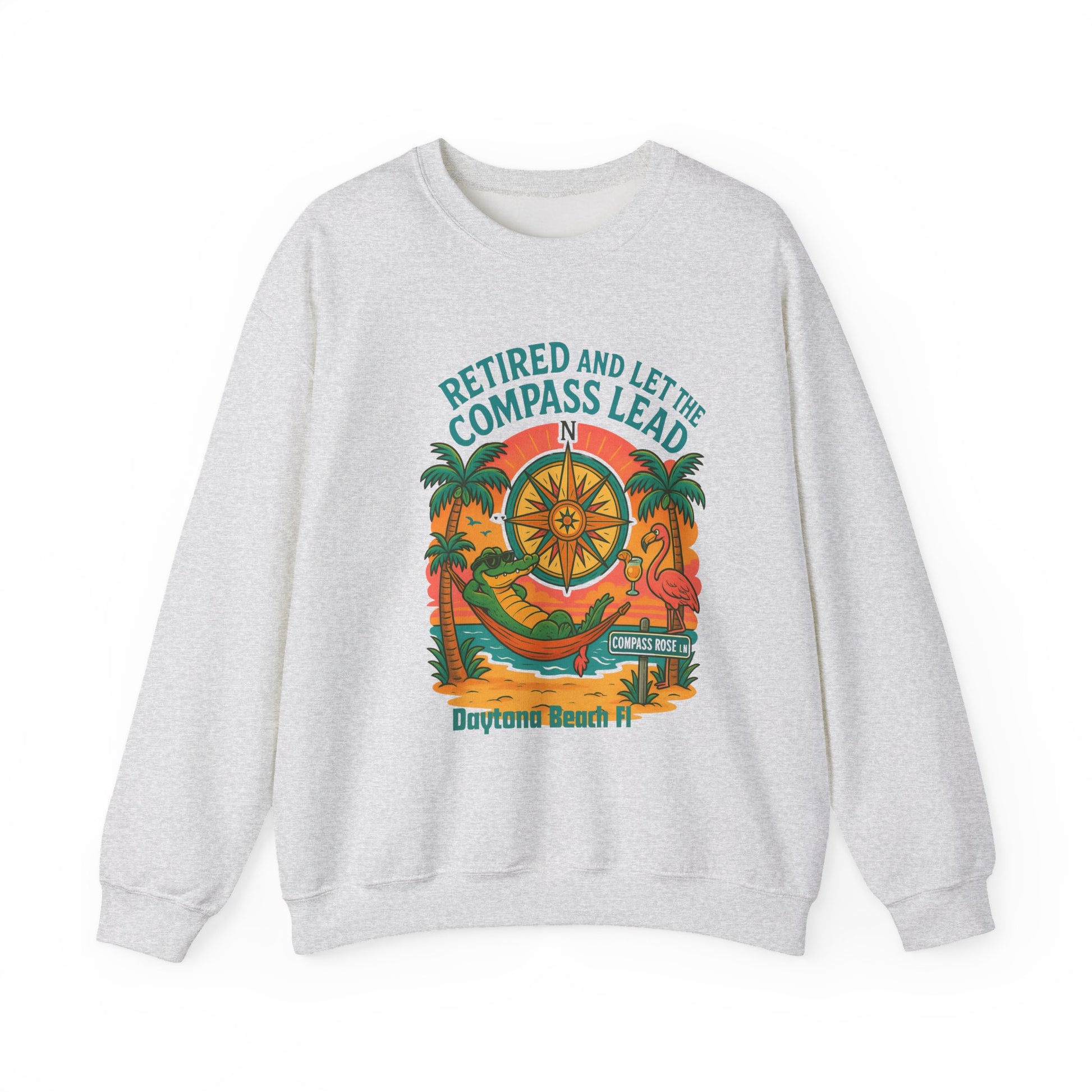 Compass Rose ln Crewneck Sweatshirt - Jimmy Buffet Style