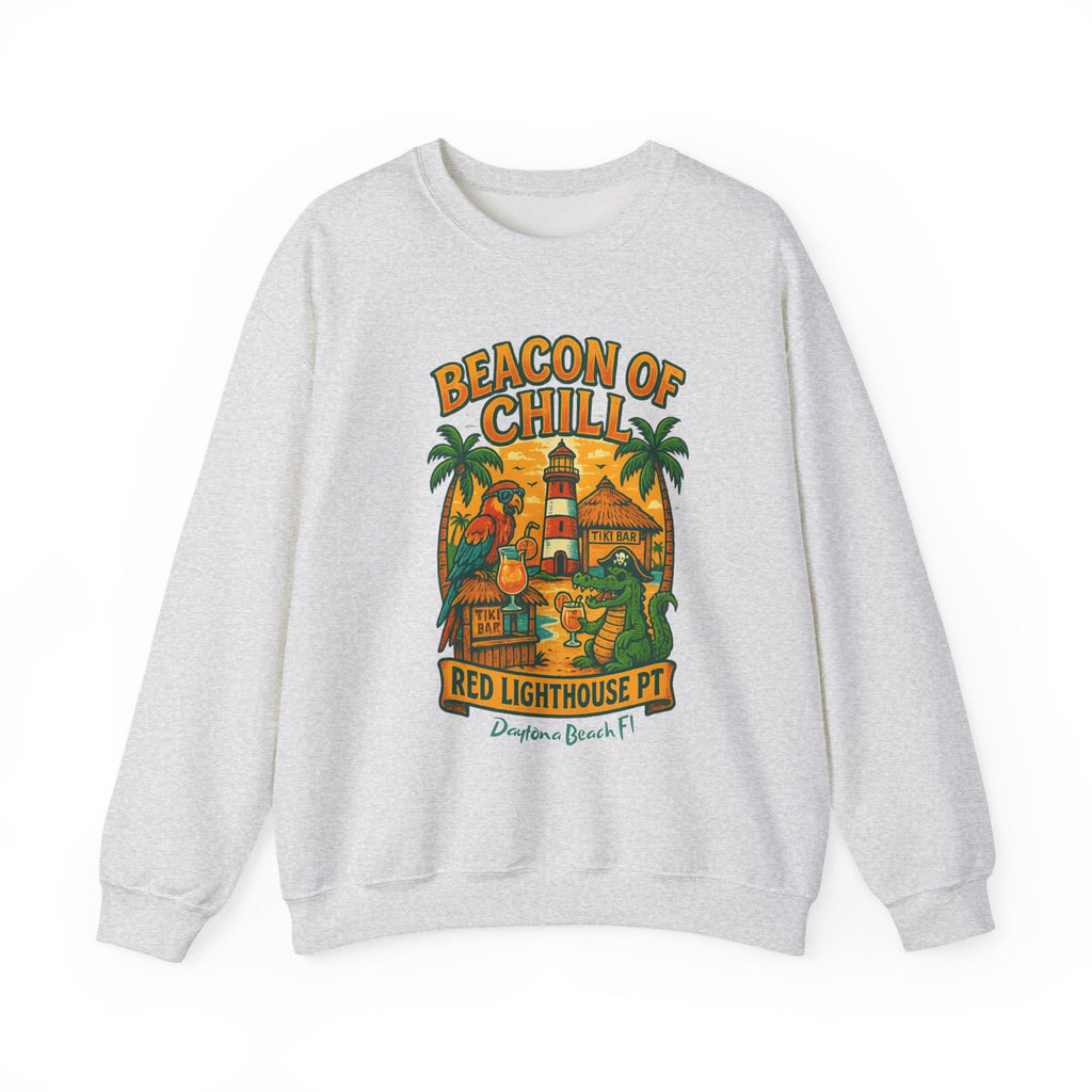 Red Lighthouse pt  Crewneck Sweatshirt - Jimmy Buffet Style