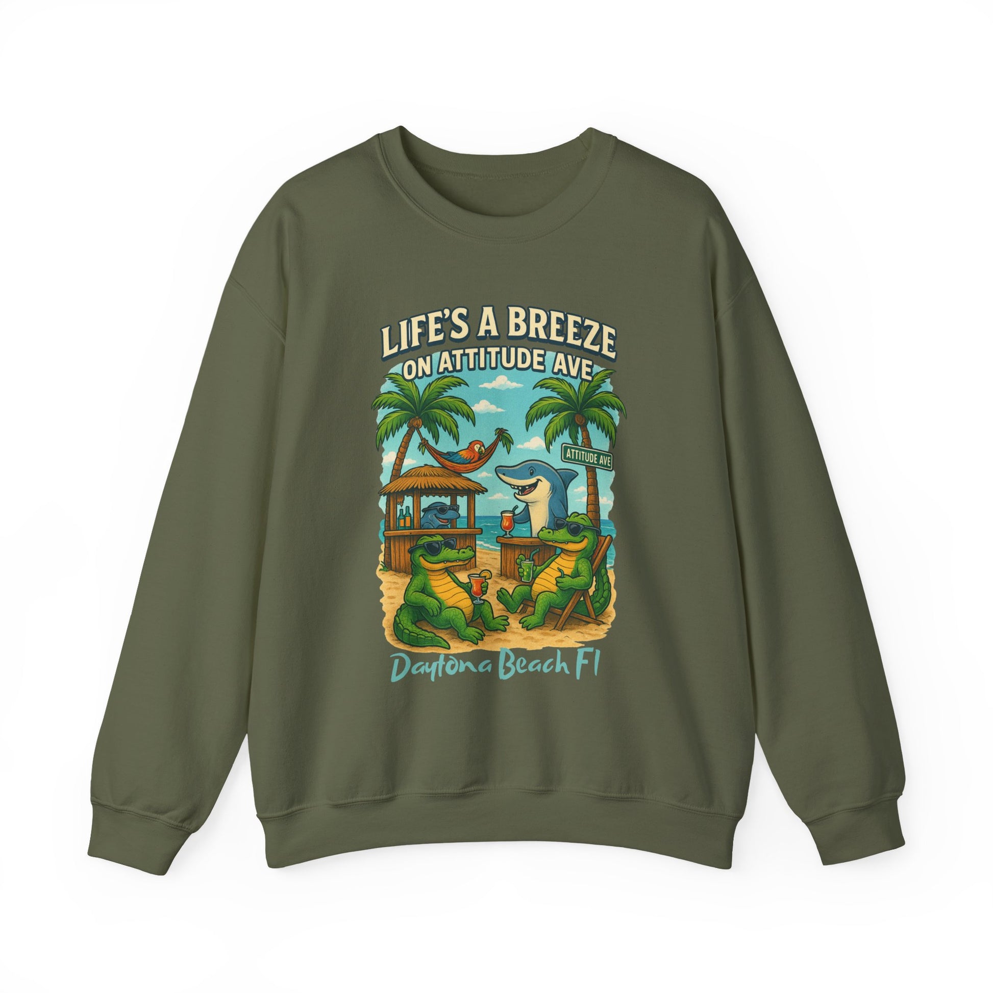 Attitude Ave Crewneck Sweatshirt - Jimmy Buffet Style