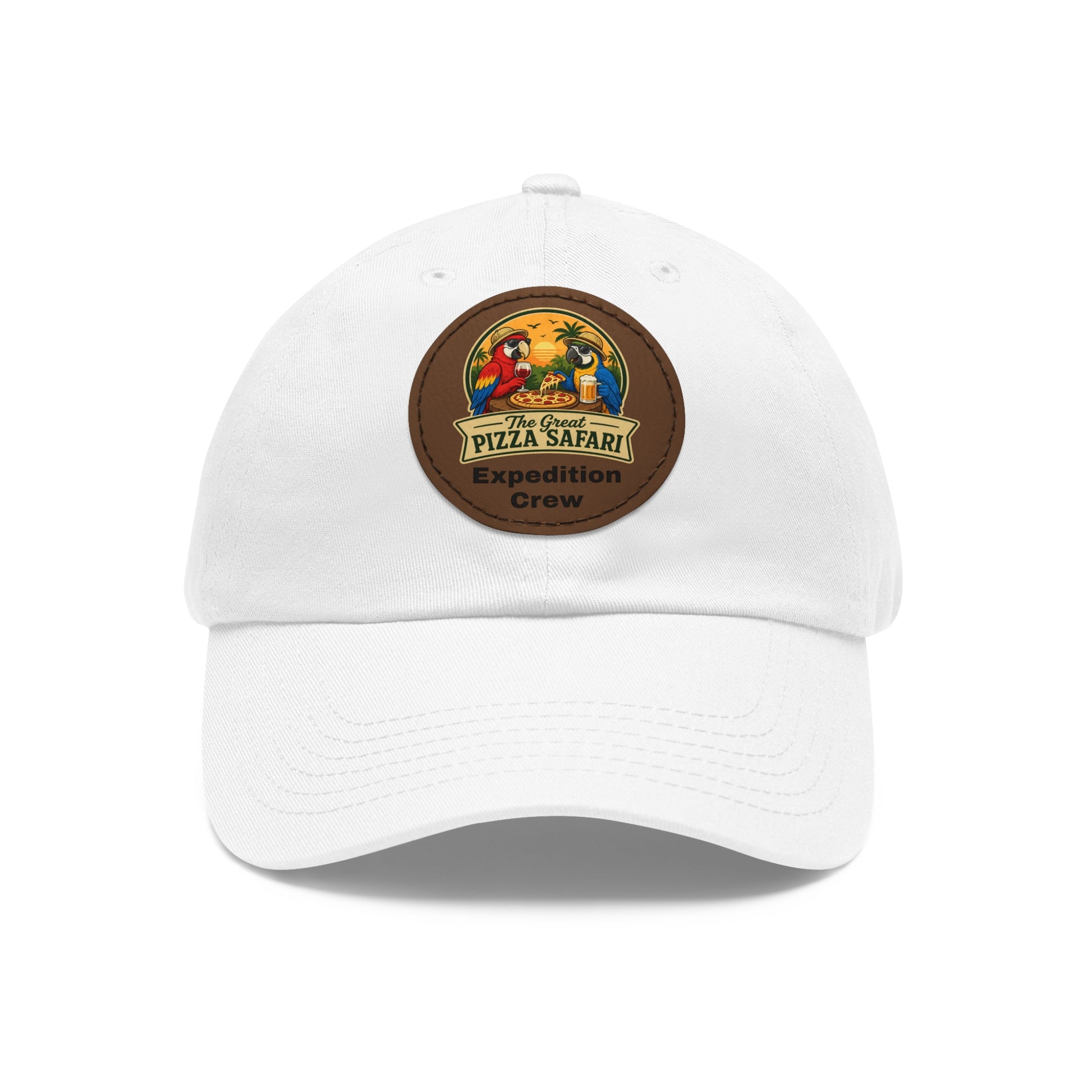Dad Hat — Pizza Safari Expedition Crew Leather Patch
