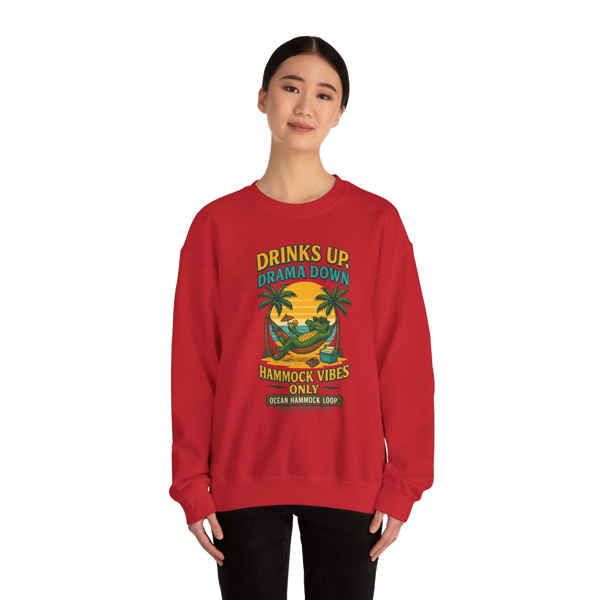 Ocean hammock Loop  Crewneck Sweatshirt - Jimmy Buffet Style
