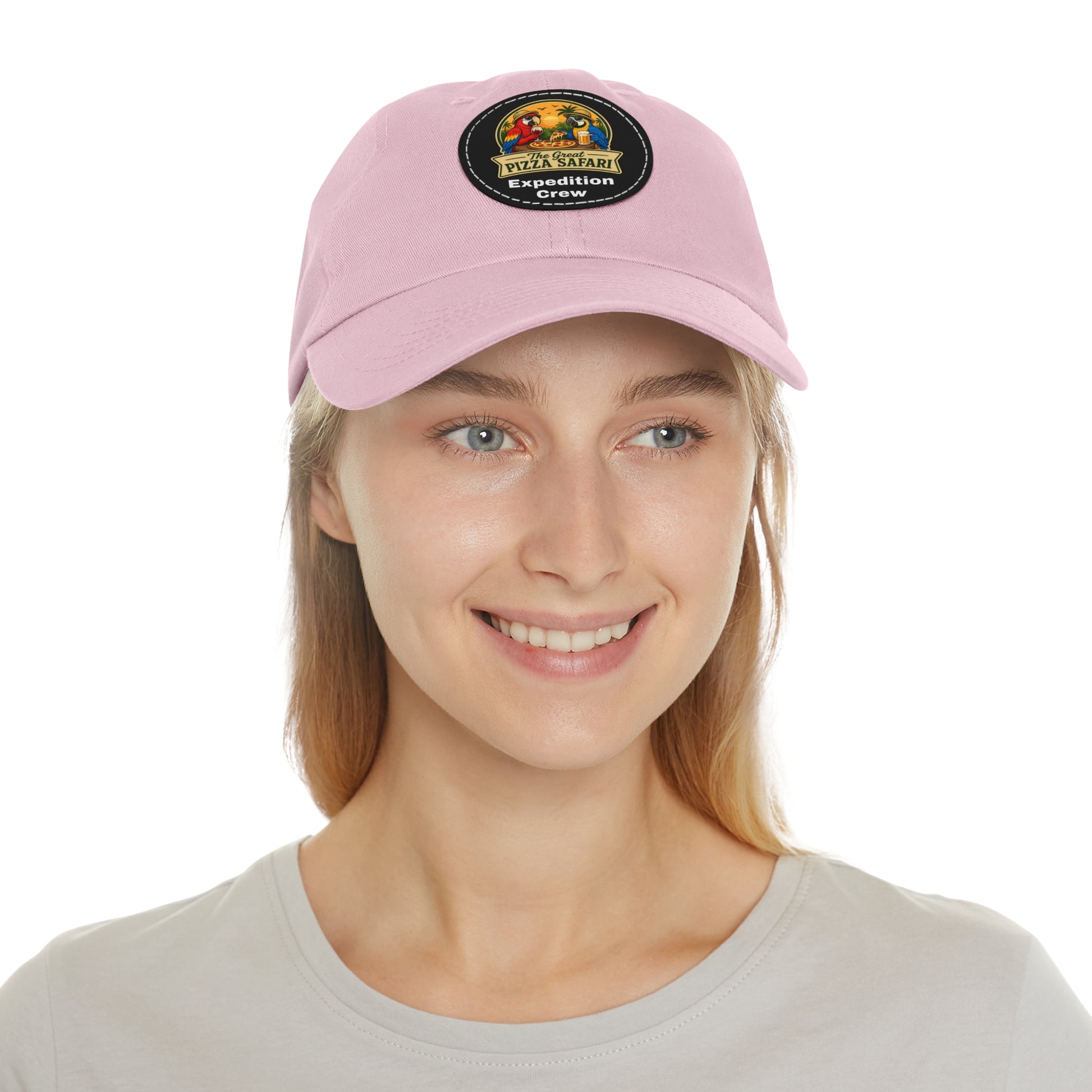 Dad Hat — Pizza Safari Expedition Crew Leather Patch