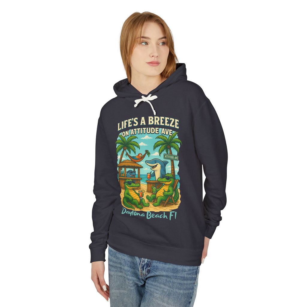 Attitude Ave Lightweight Comfort Colors Hoodie - Jimmy Buffet Style