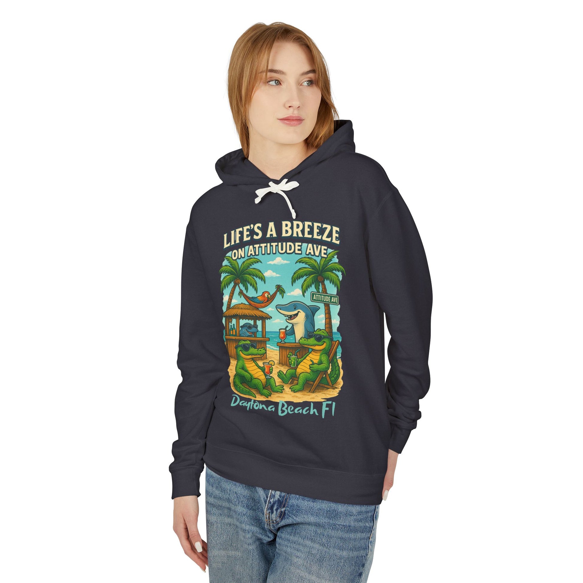 Attitude Ave Lightweight Comfort Colors Hoodie - Jimmy Buffet Style