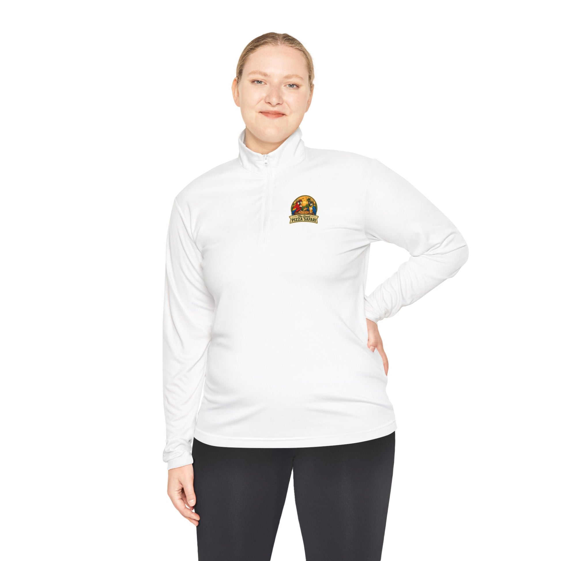 Quarter-Zip Pullover — The Great Pizza Safari Logo Pullover