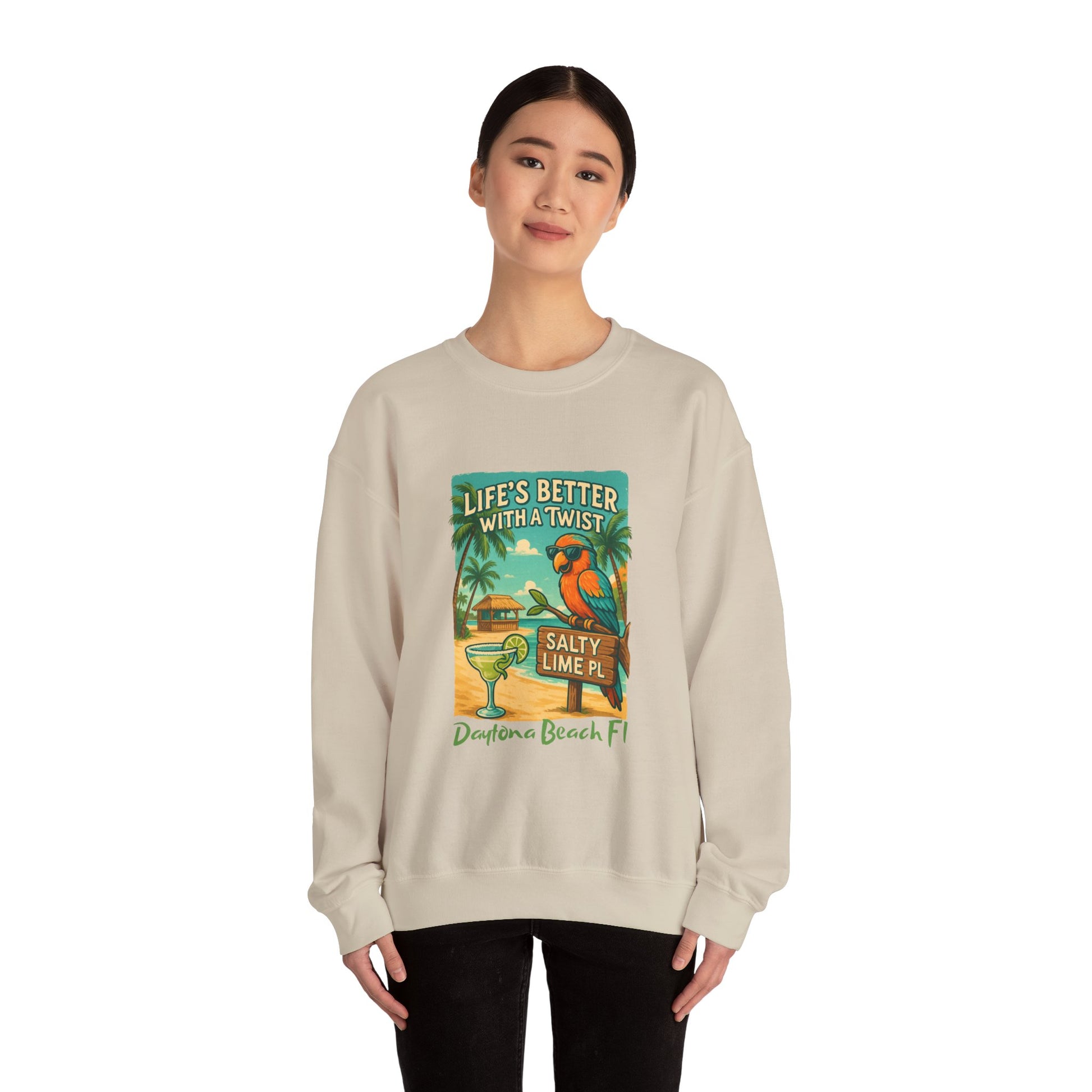 Salty Lime  Place  Crewneck Sweatshirt - Jimmy Buffet Style