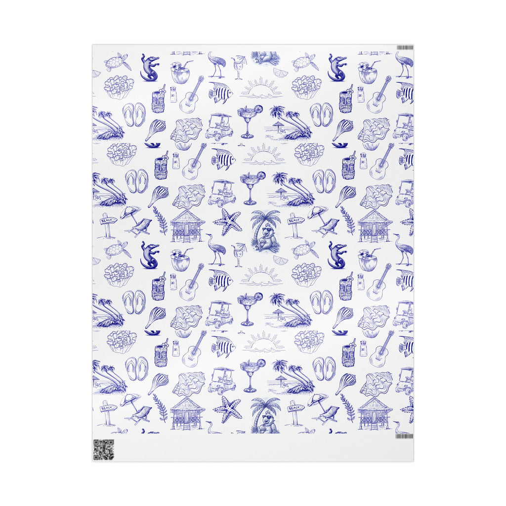 Beach-Themed Wrapping Paper, Ocean Vibe Gift Wrap