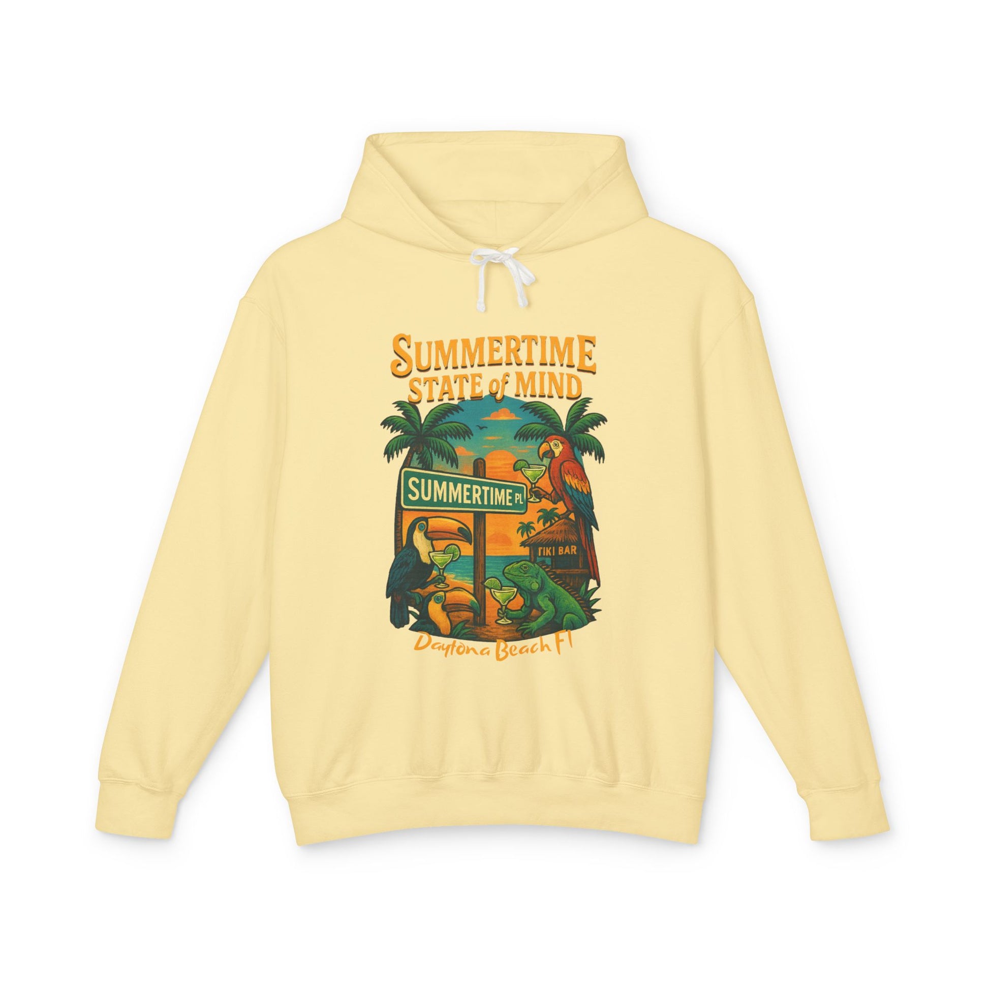 Summertime Place   Lightweight Comfort Colors Hoodie - Jimmy Buffet Style