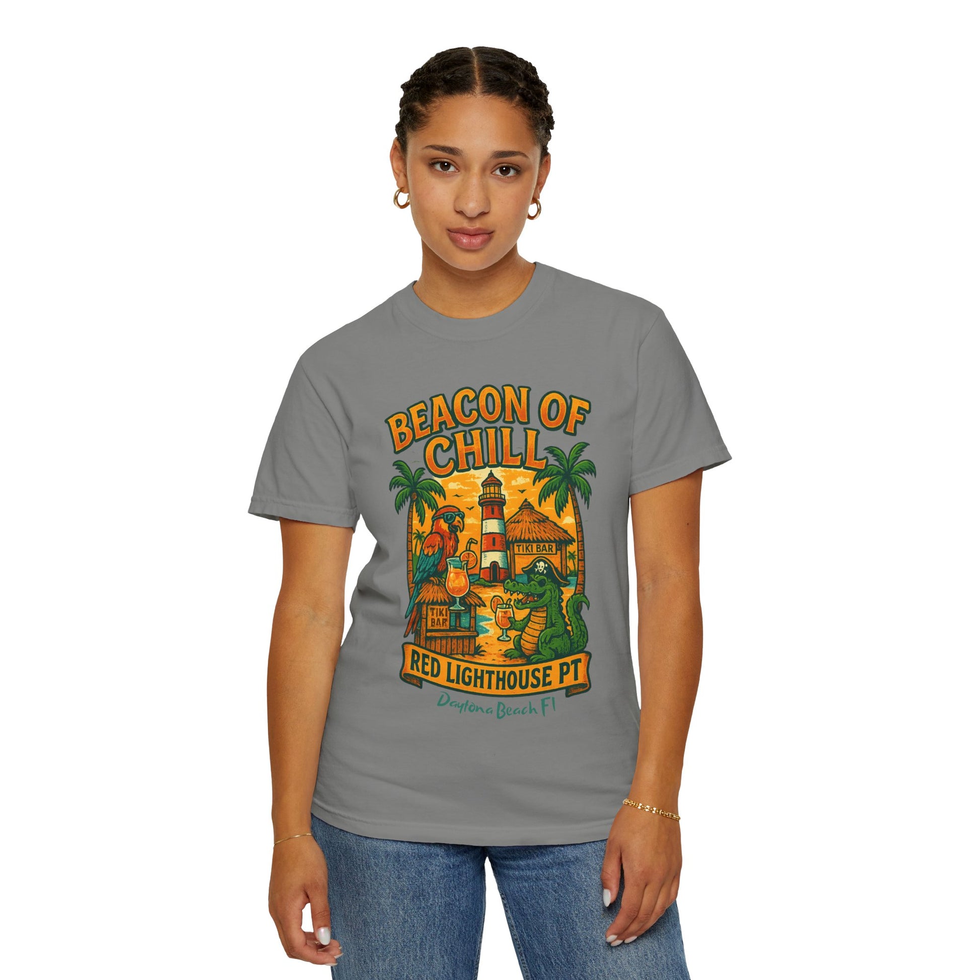 Red Lighthouse Pt  Jimmy Buffet Style T-Shirt