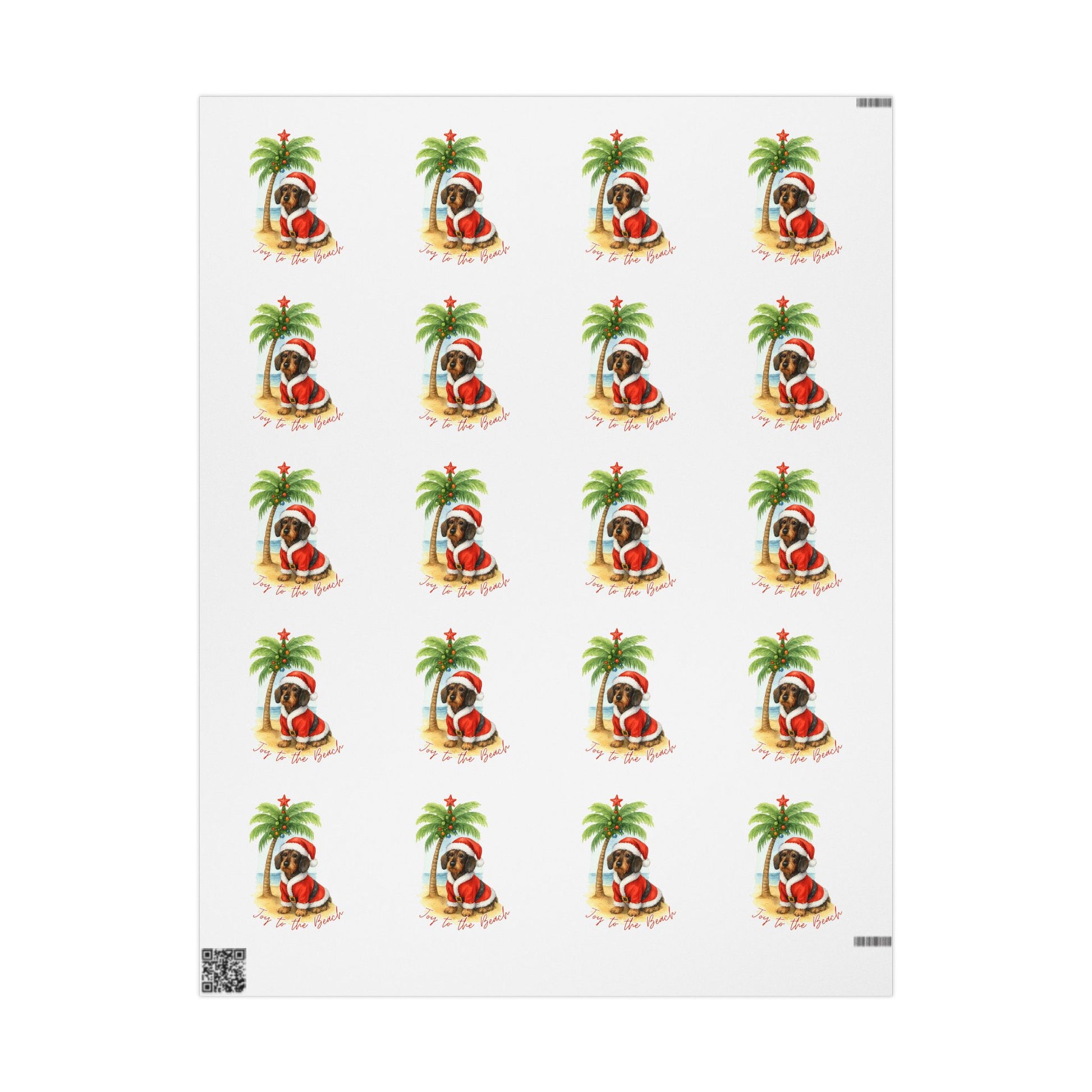 Christmas Puppy & Palm Tree Wrapping Paper – Joyful Holiday Gift Wrap