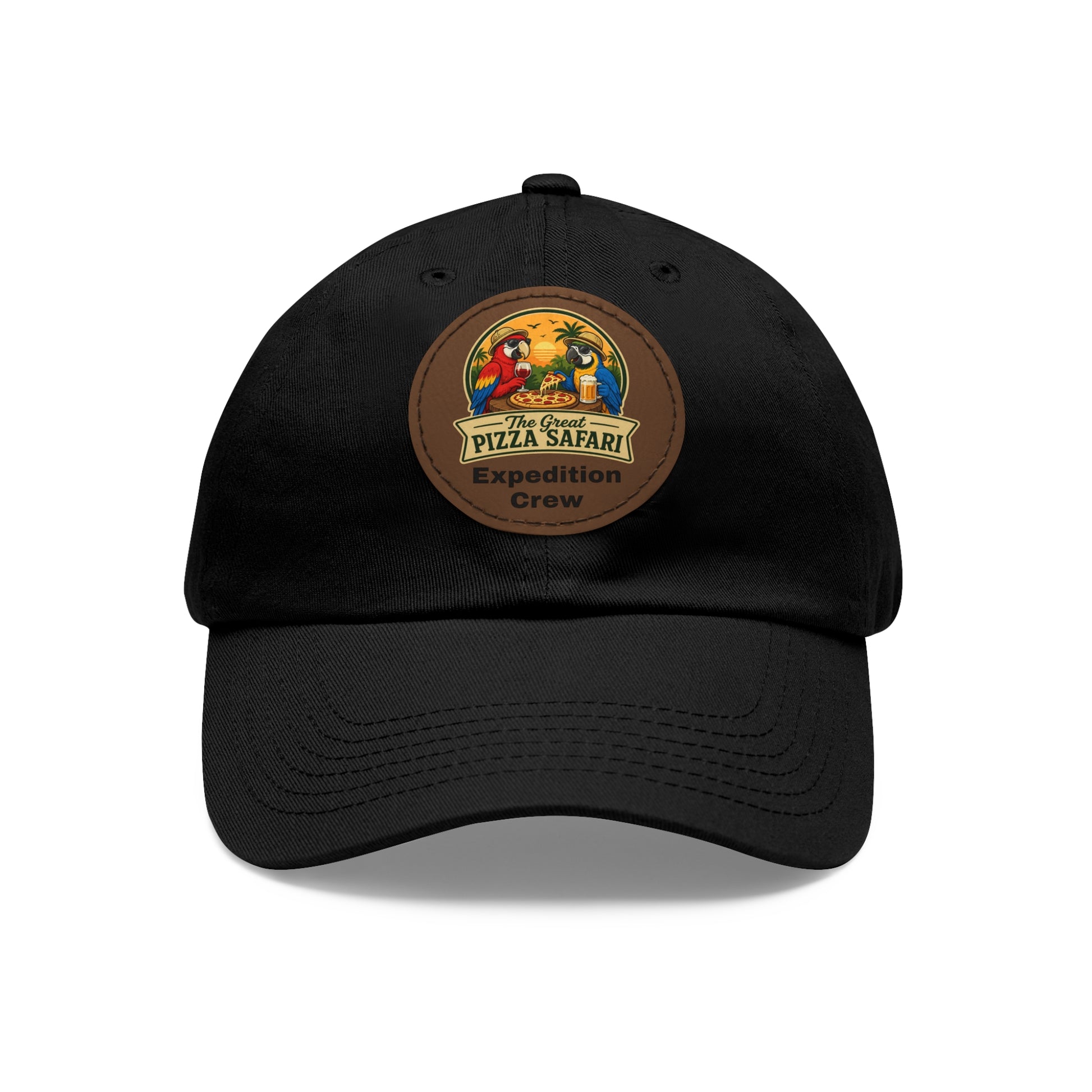 Dad Hat — Pizza Safari Expedition Crew Leather Patch