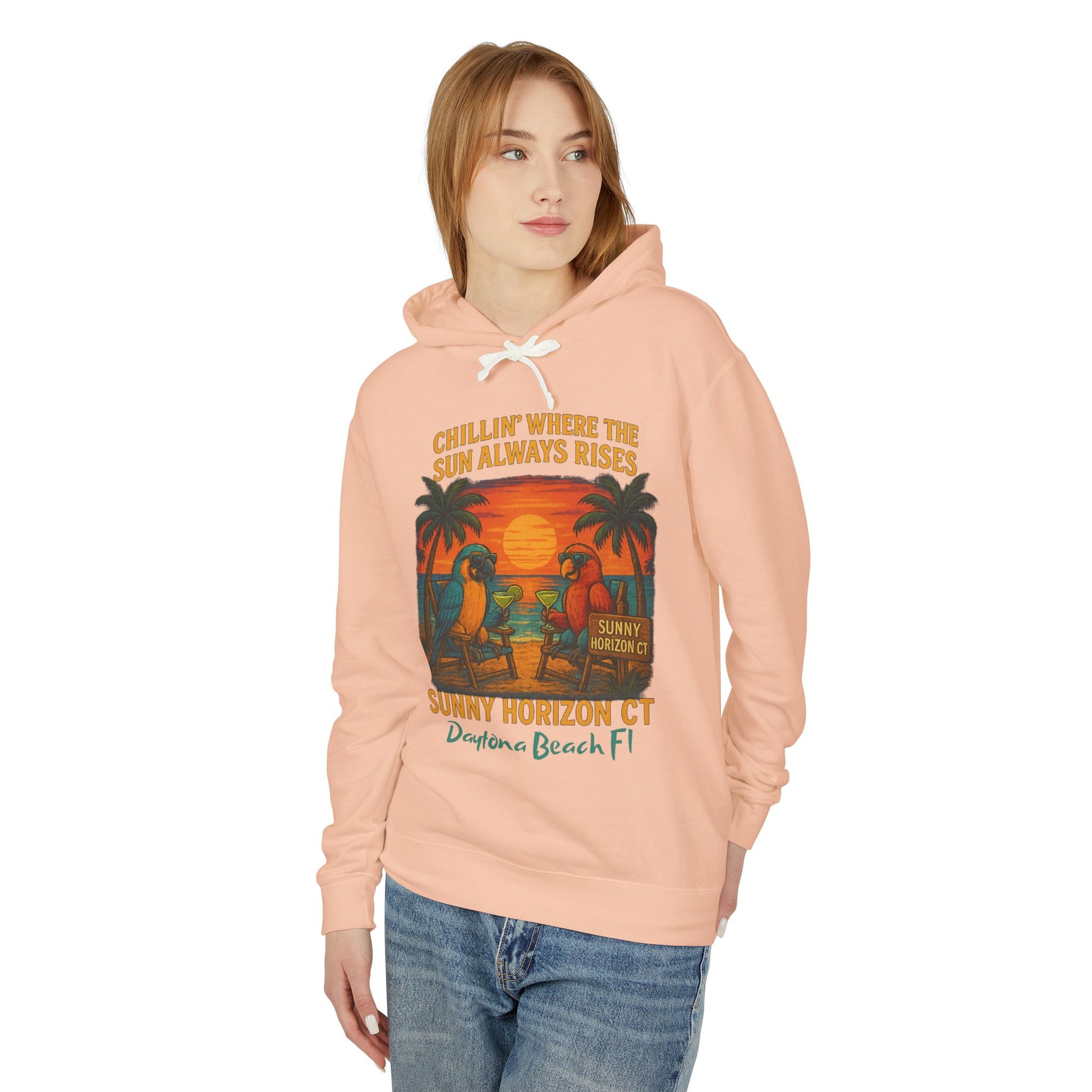 Sunny Horizon ct Lightweight Comfort Colors Hoodie - Jimmy Buffet Style