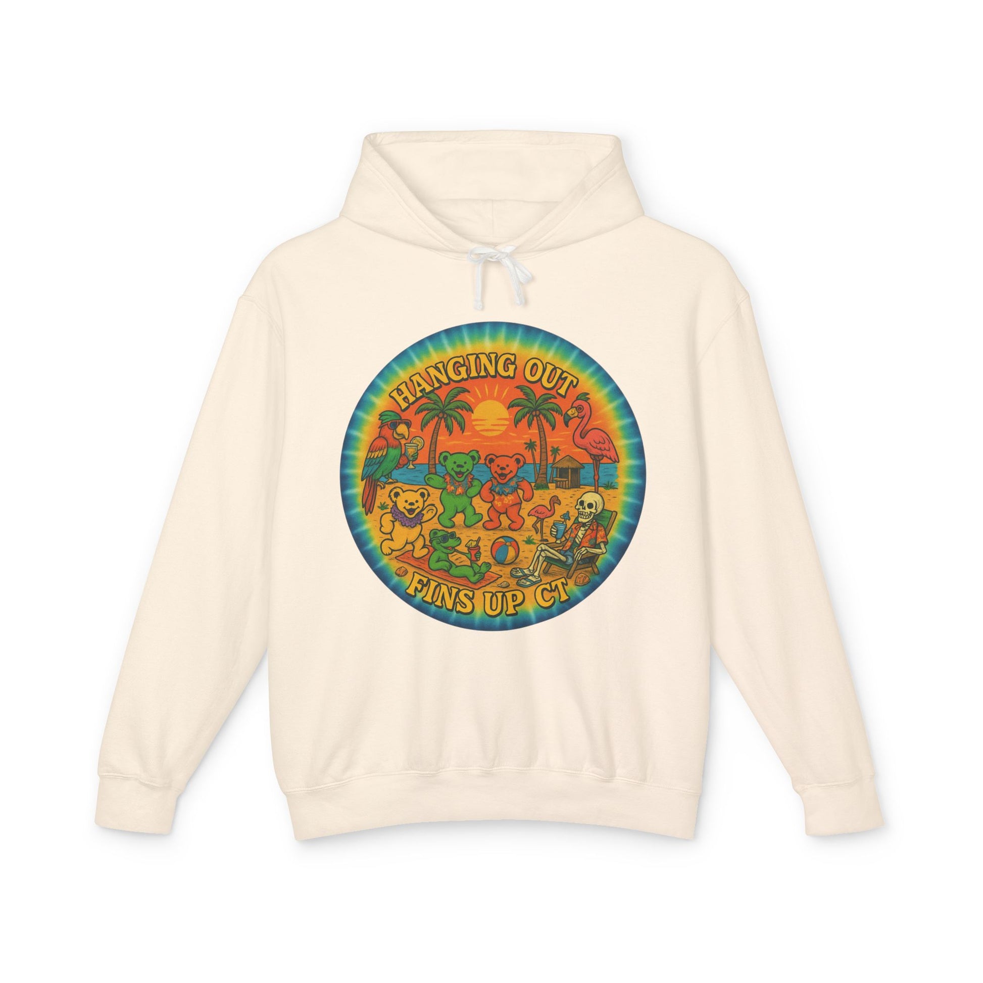 Fins up ct  Lightweight Comfort Colors Hoodie - Jimmy Buffet Style