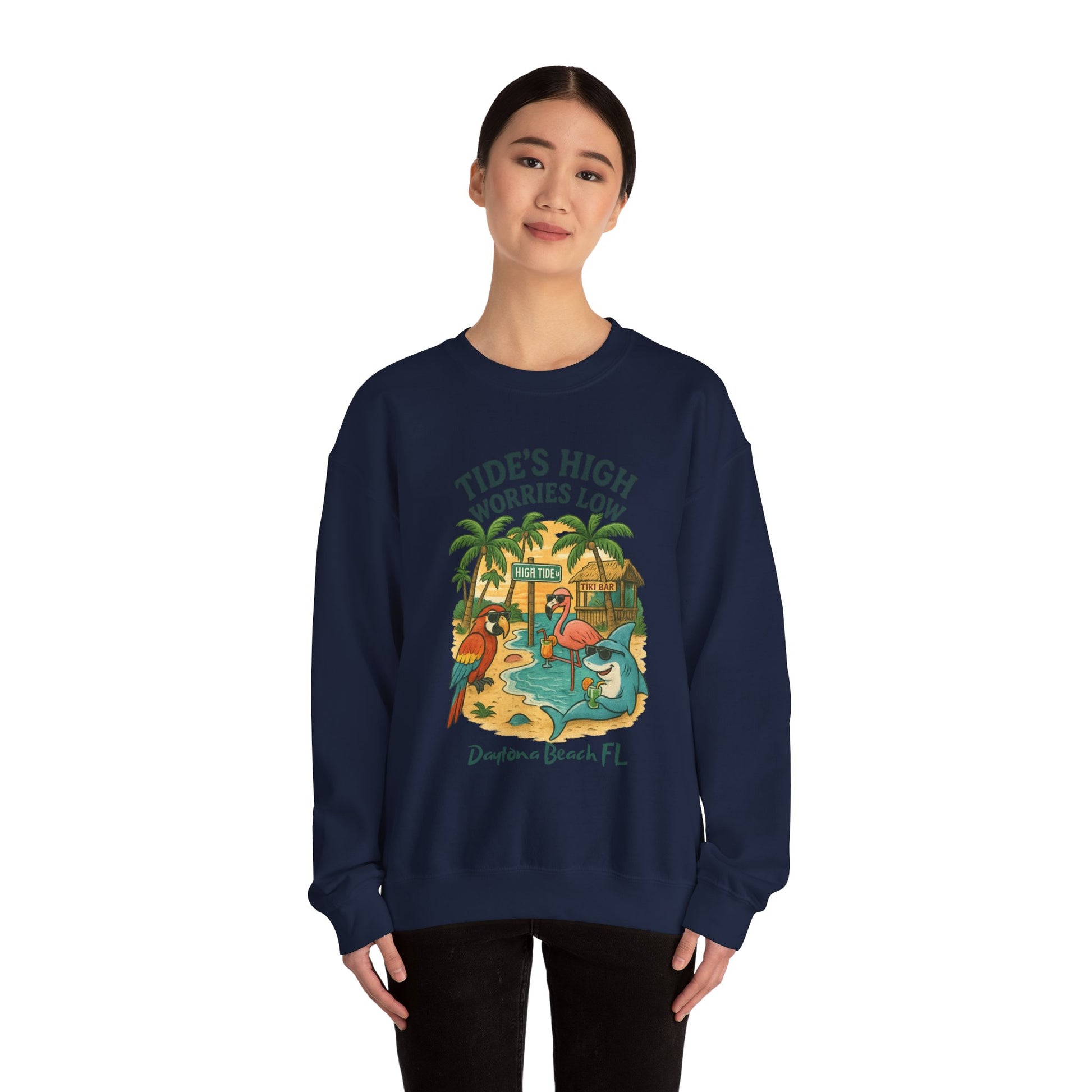 High Tide Ln Crewneck Sweatshirt - Jimmy Buffet Style