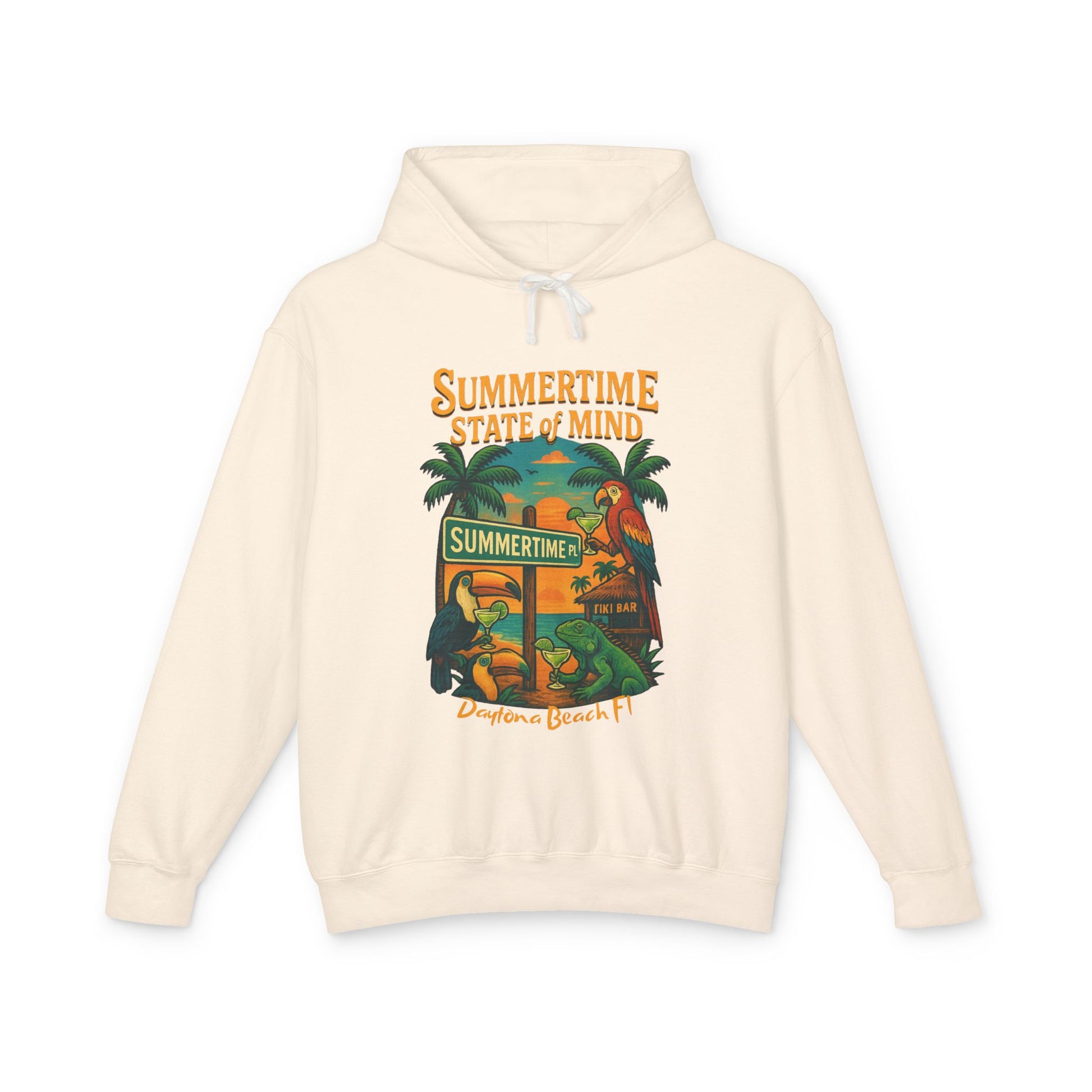 Summertime Place   Lightweight Comfort Colors Hoodie - Jimmy Buffet Style
