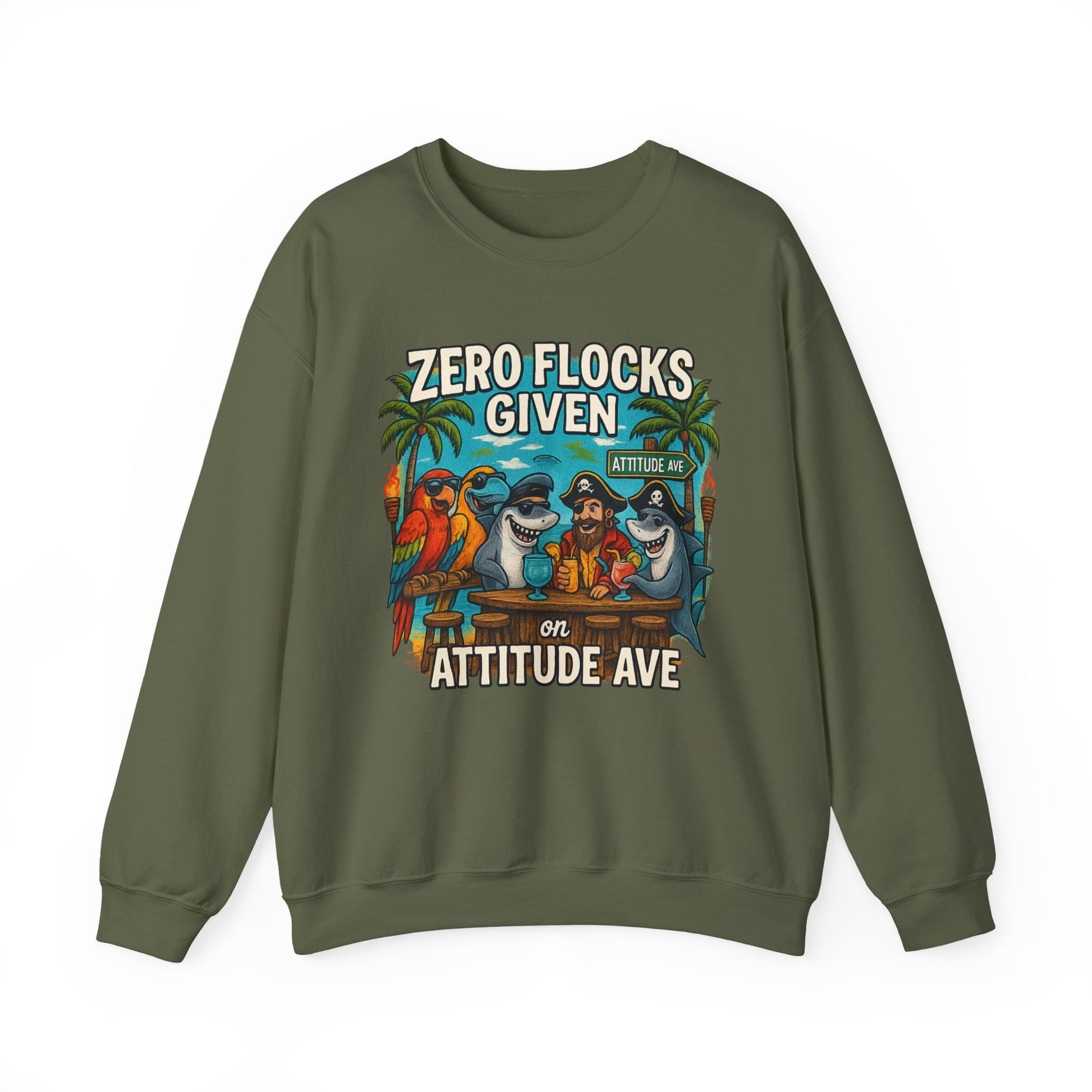 Attitude ave Crewneck Sweatshirt - Jimmy Buffet Style