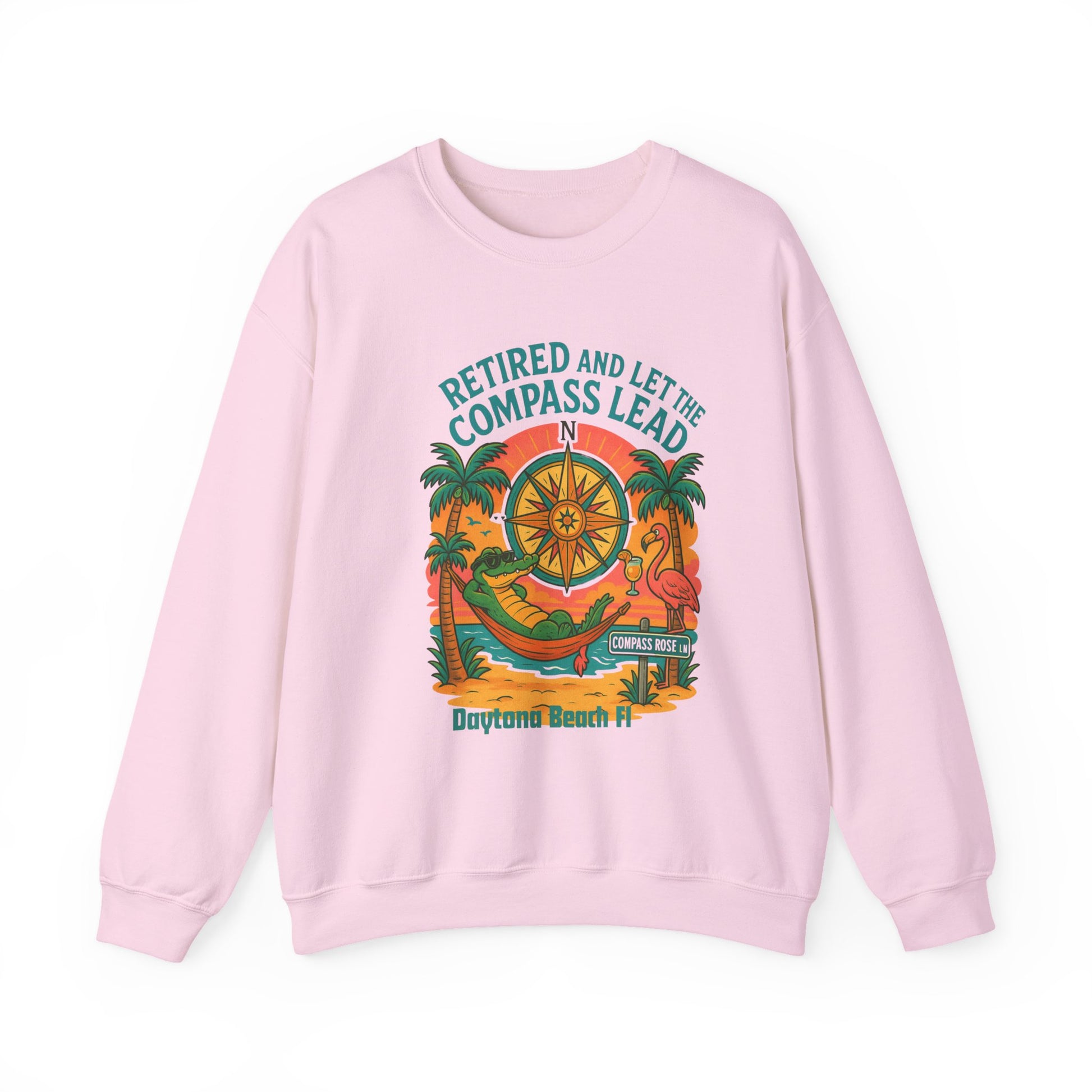 Compass Rose ln Crewneck Sweatshirt - Jimmy Buffet Style