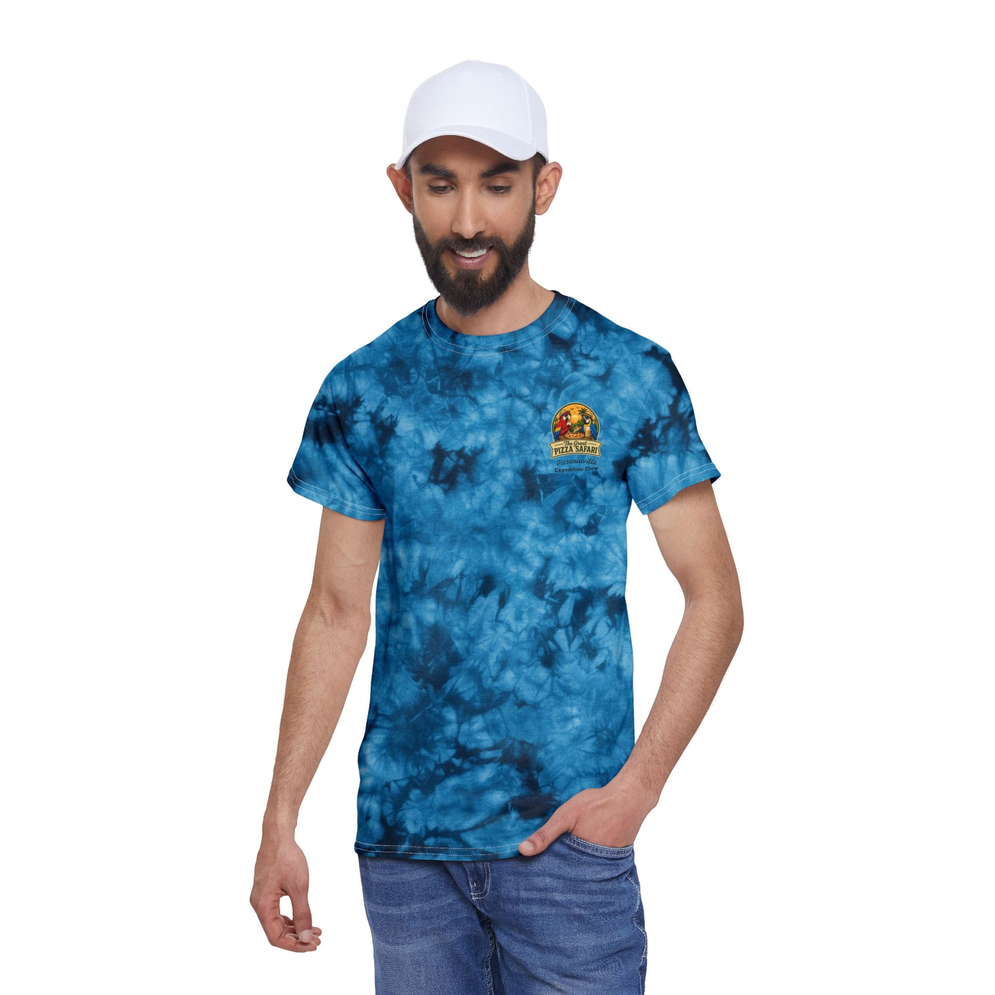 V2 Tie-Dye Tee — "The Great Pizza Safari" Graphic T-Shirt