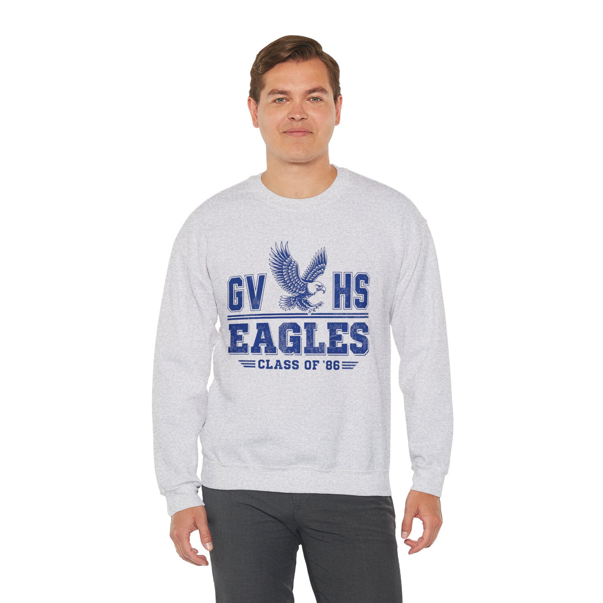 GVHS Eagles Crewneck Sweatshirt — Class of '86 Vintage School Spirit