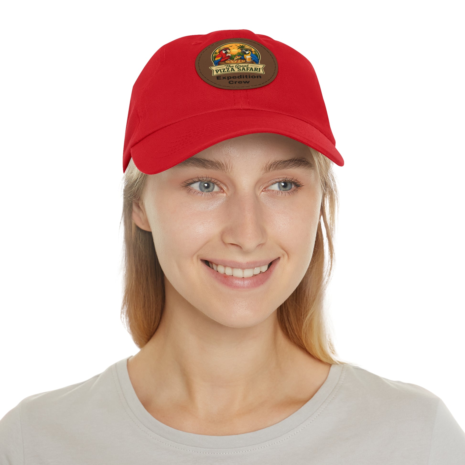 Dad Hat — Pizza Safari Expedition Crew Leather Patch