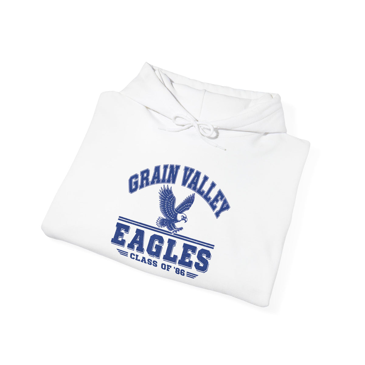 Grain Valley Eagles Hoodie – Class of ’87 Vintage School Spirit Pullover