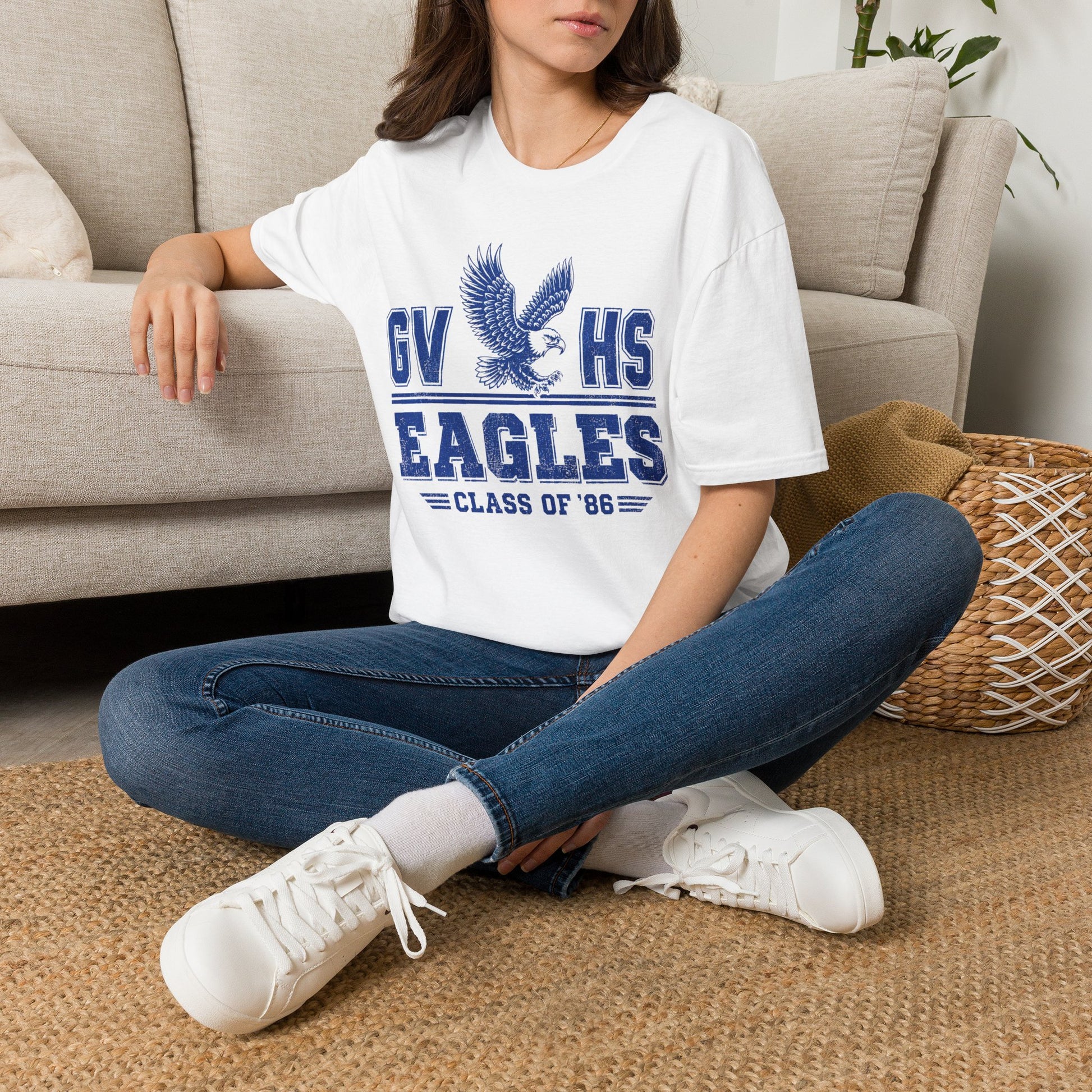 GVHS Eagles Vintage Eagle Logo T-Shirt | Class of '86 School Spirit