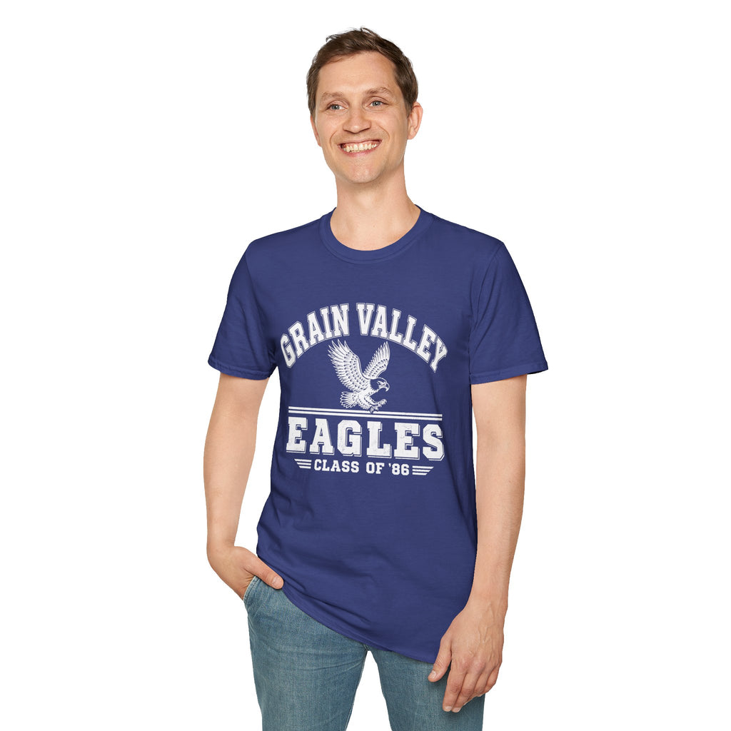 Grain Valley Eagles Vintage Logo T-Shirt | Class of '86 School Spirit