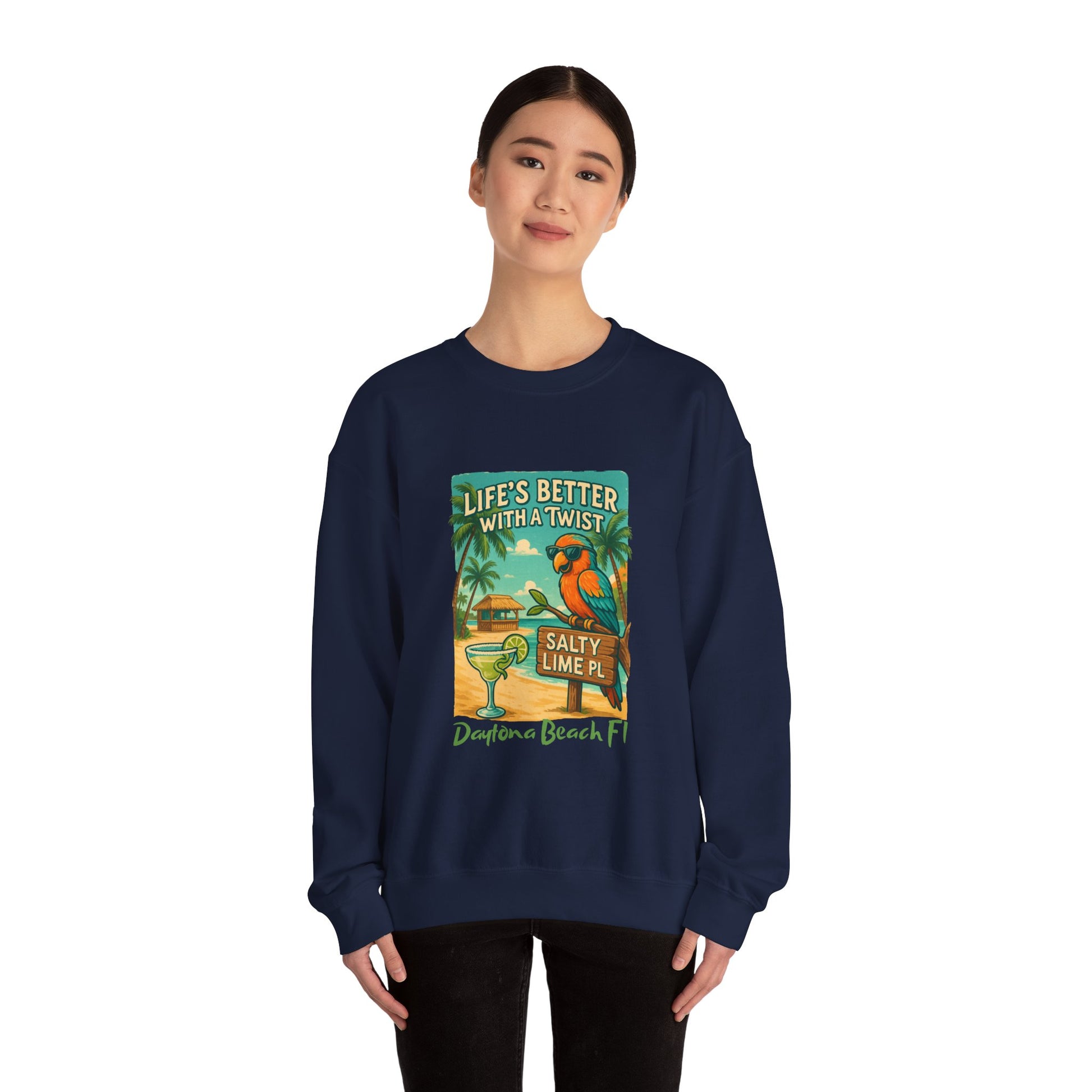 Salty Lime  Place  Crewneck Sweatshirt - Jimmy Buffet Style