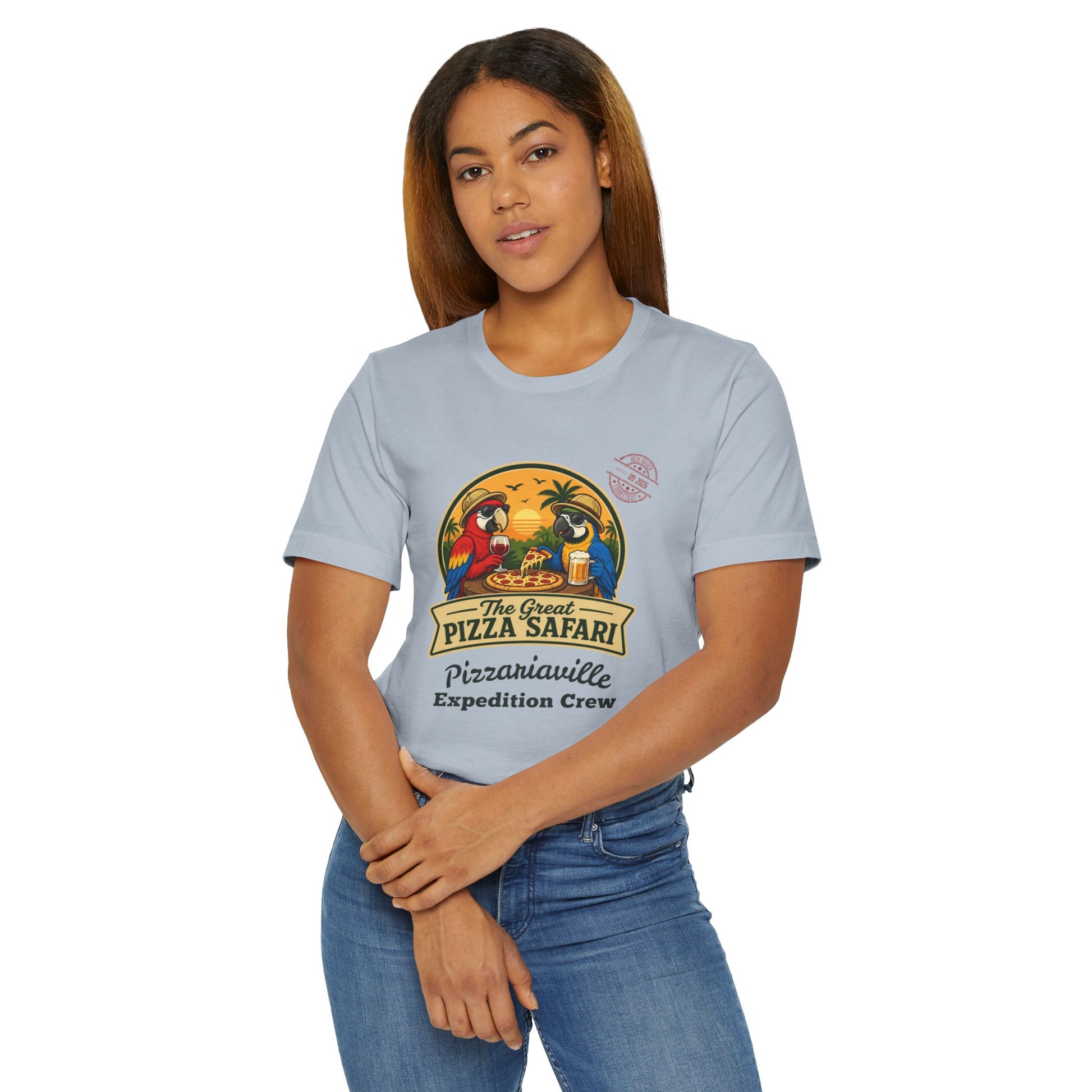 Pizza Safari T‑Shirt —Expedition Crew Vintage Design