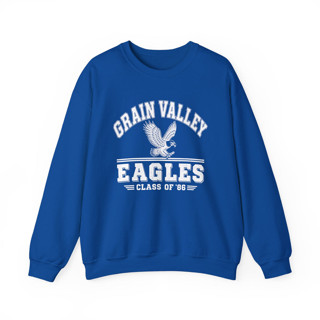 Grain Valley Eagles Crewneck Sweatshirt — Class of '86 Vintage School Spirit