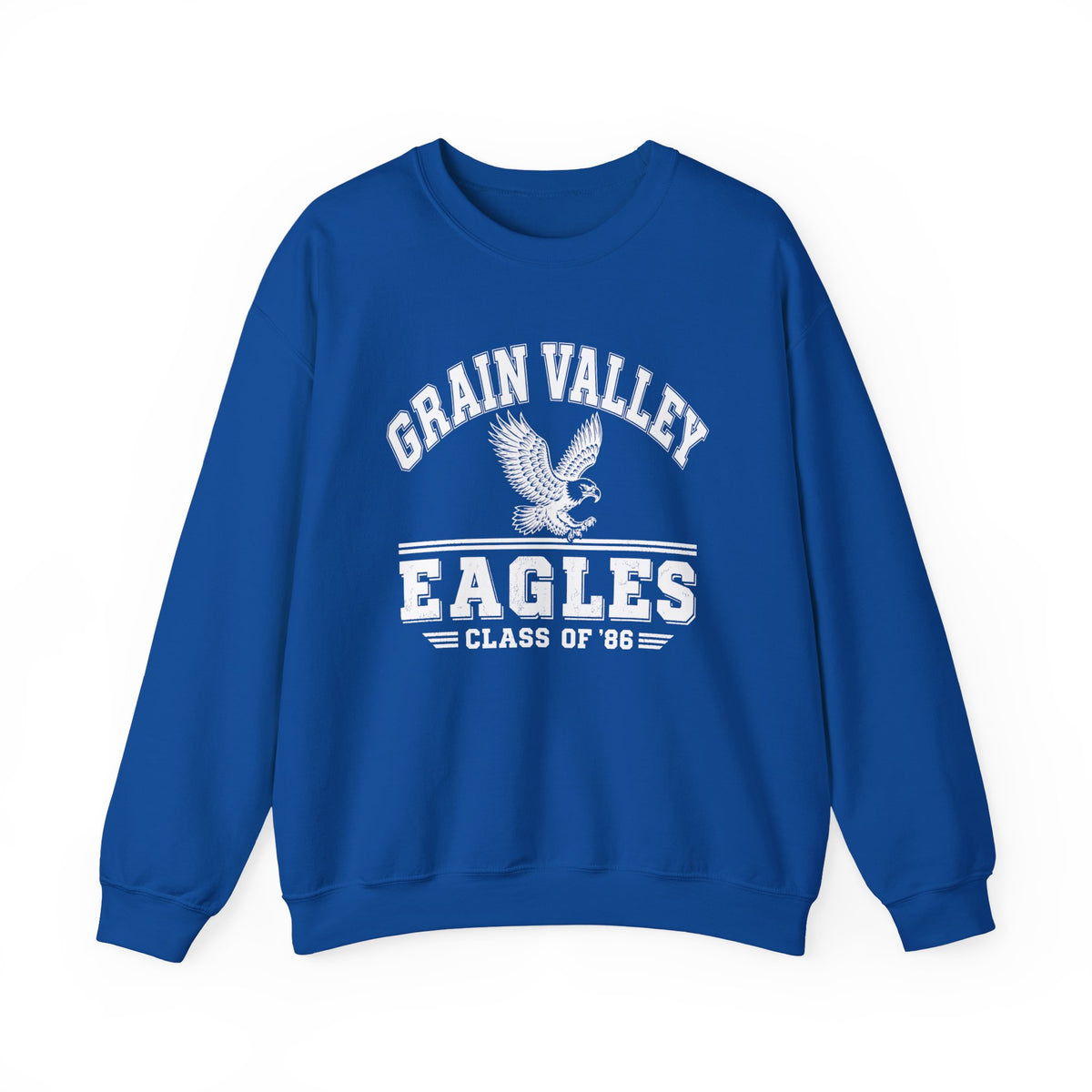 Grain Valley Eagles Crewneck Sweatshirt — Class of '86 Vintage School Spirit