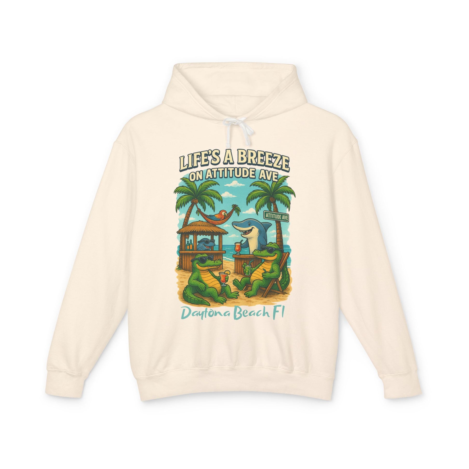 Attitude Ave Lightweight Comfort Colors Hoodie - Jimmy Buffet Style