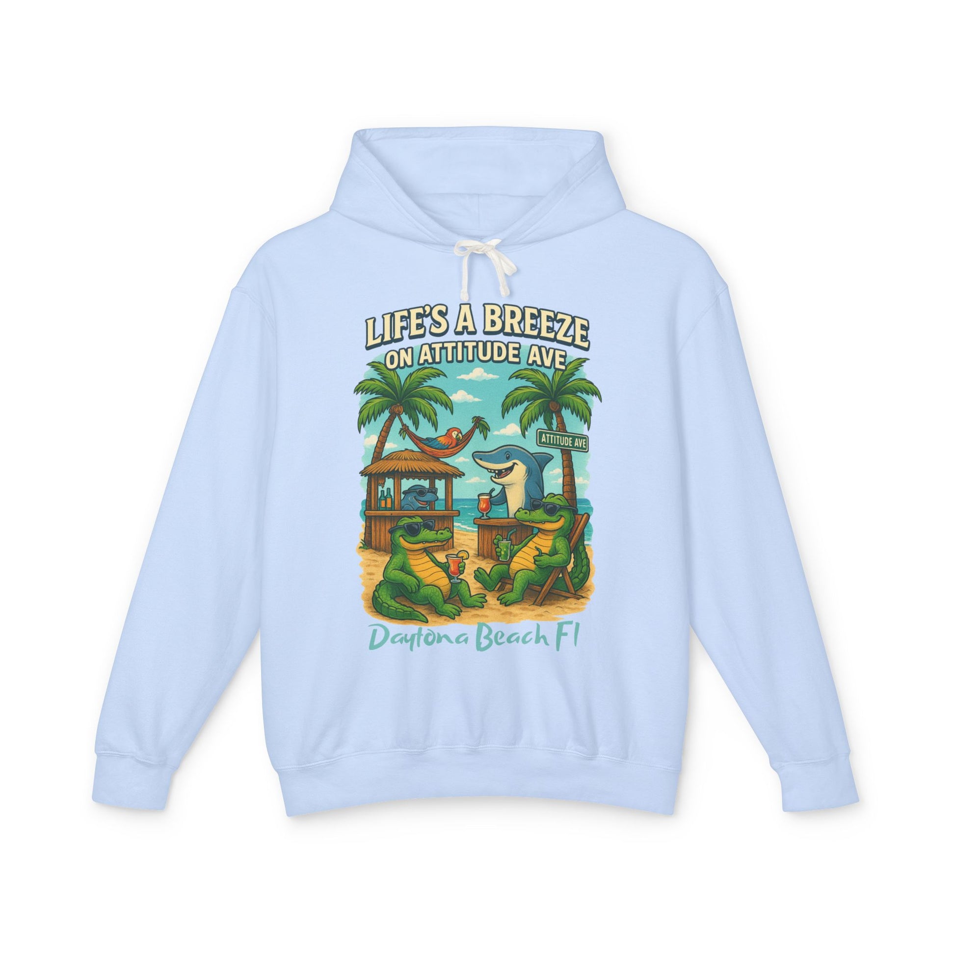 Attitude Ave Lightweight Comfort Colors Hoodie - Jimmy Buffet Style