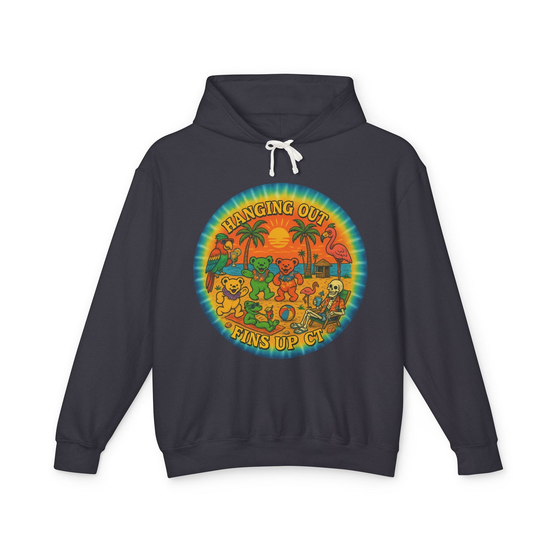 Fins up ct  Lightweight Comfort Colors Hoodie - Jimmy Buffet Style
