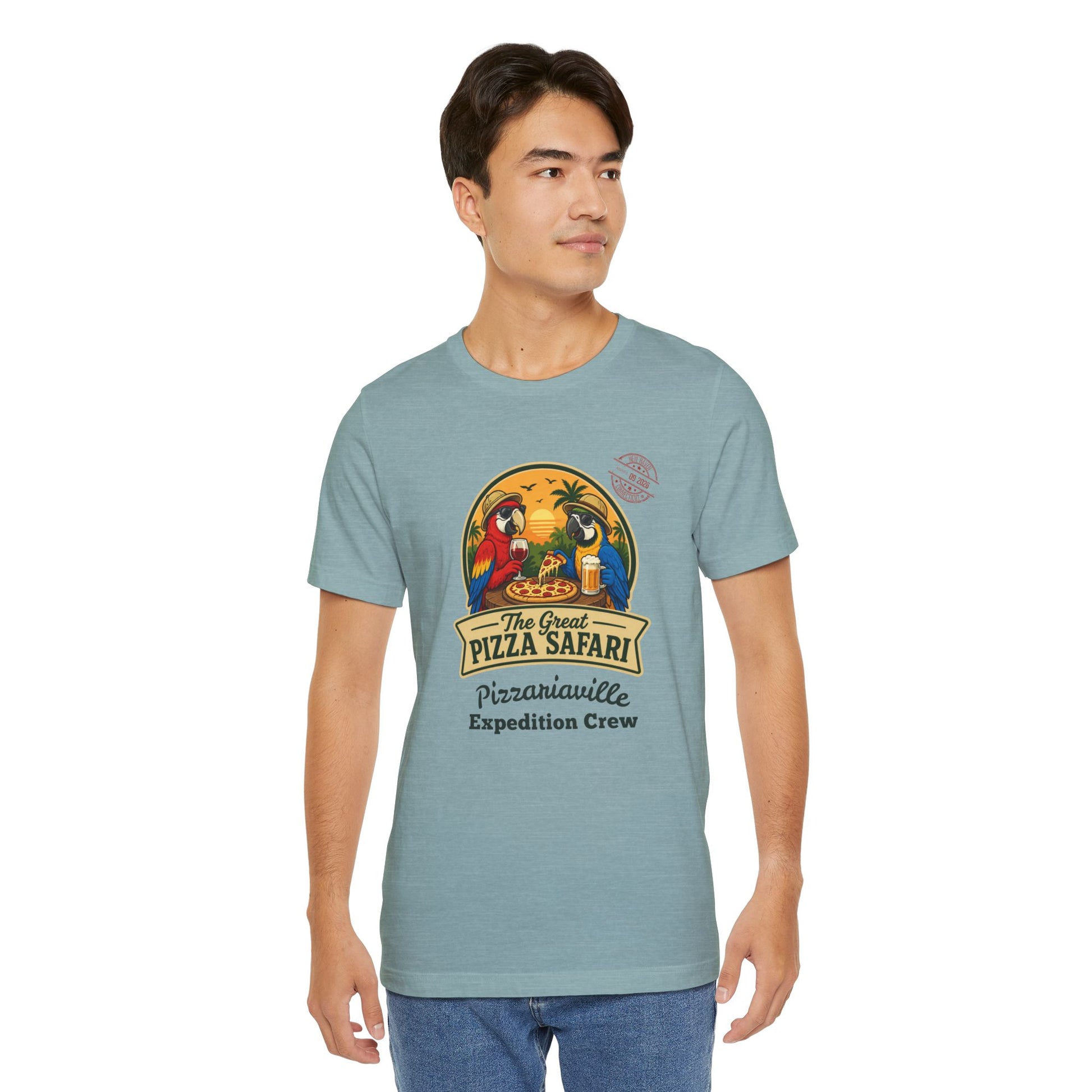 Pizza Safari T‑Shirt —Expedition Crew Vintage Design