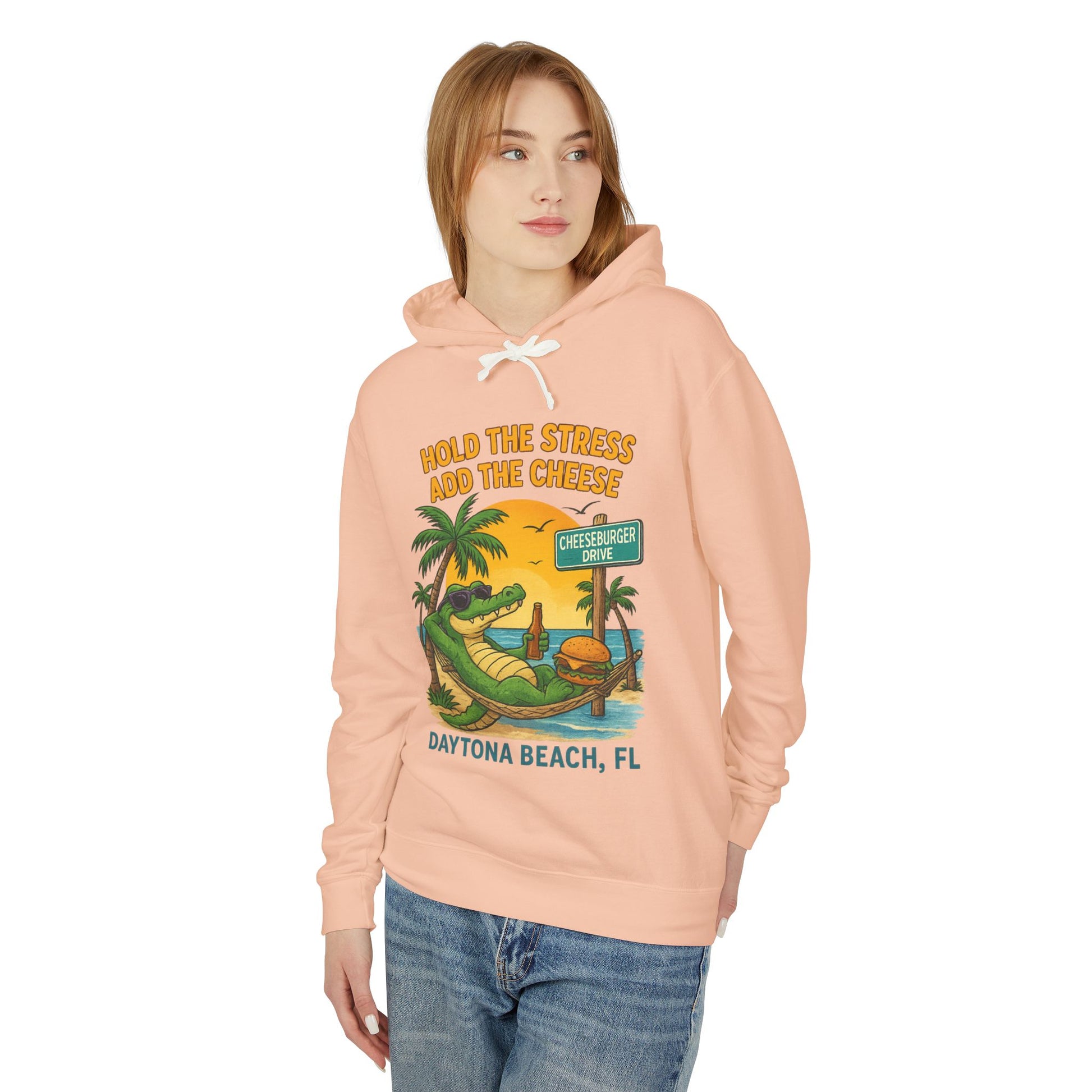 cheeseburger dr  Lightweight Comfort Colors Hoodie - Jimmy Buffet Style