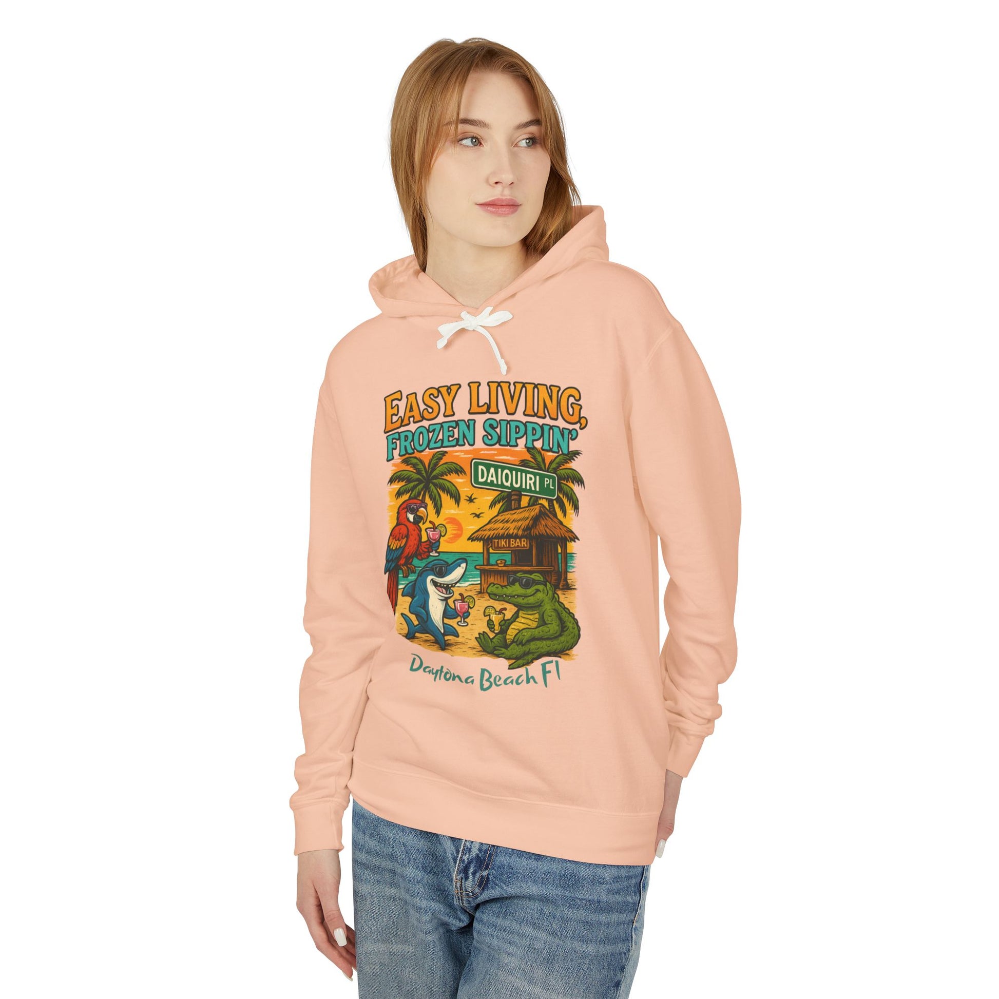 Daquiri Place  Lightweight Comfort Colors Hoodie - Jimmy Buffet Style